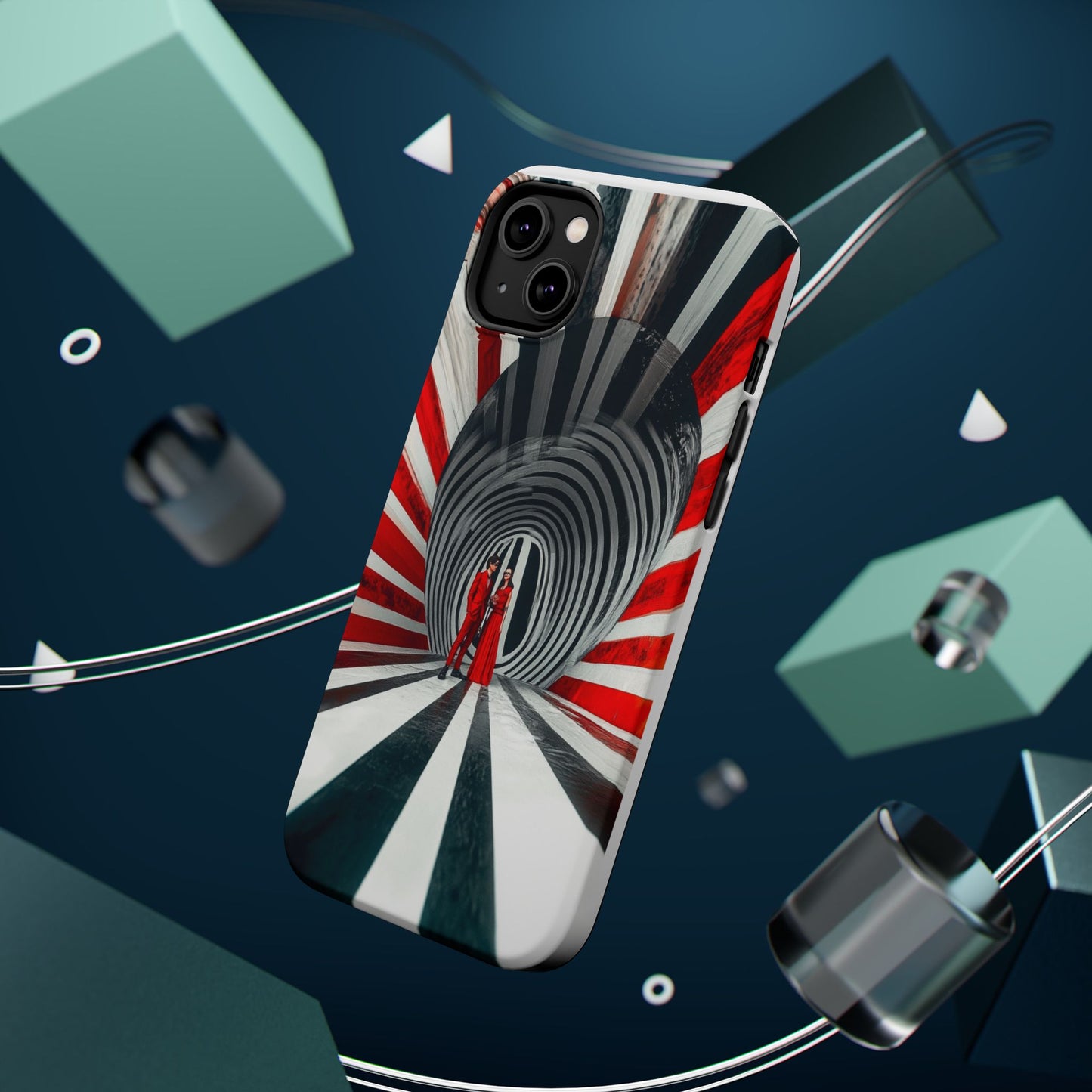 Cosmic Vortex" Luxury Magnetic Wireless Charging iPhone Case by Moxie Jay