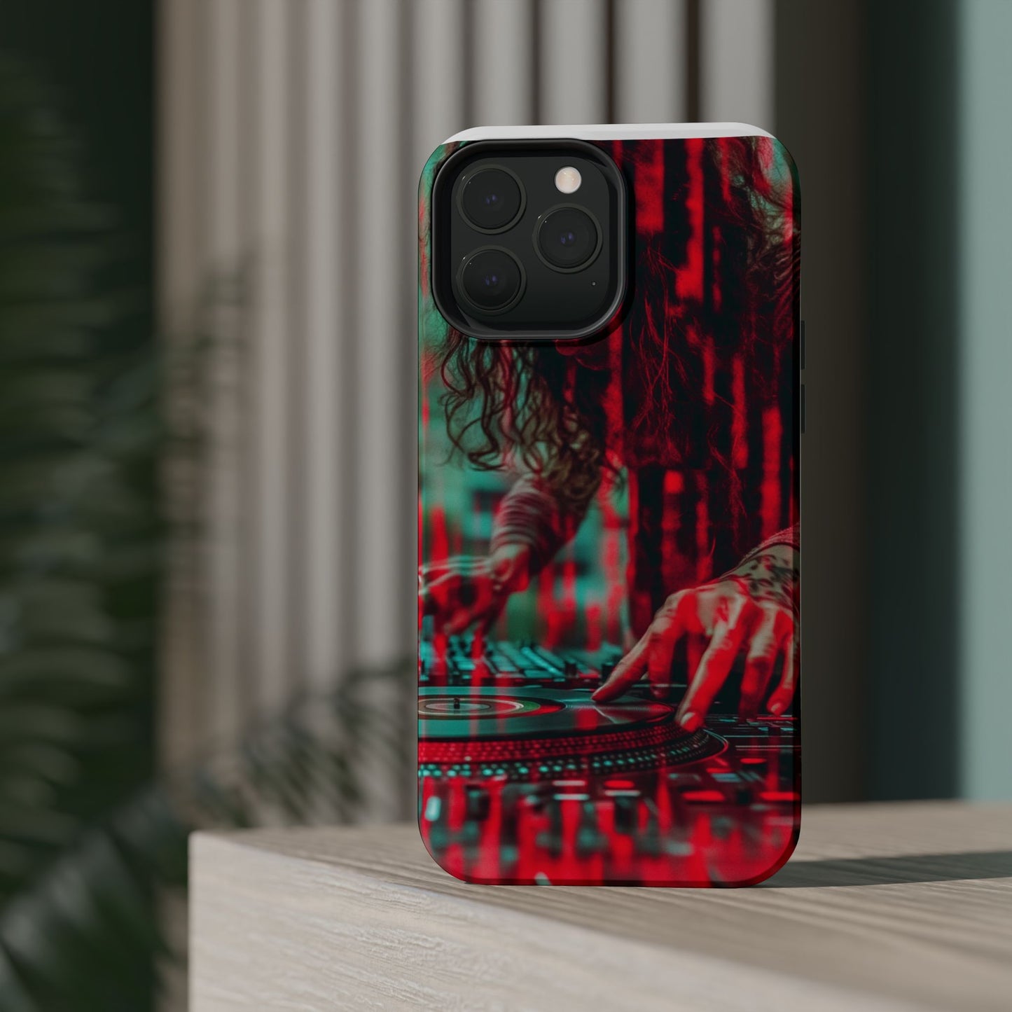 "Vinyl Virtuoso" Luxury Magnetic Wireless Charging iPhone Case by Moxie Jay