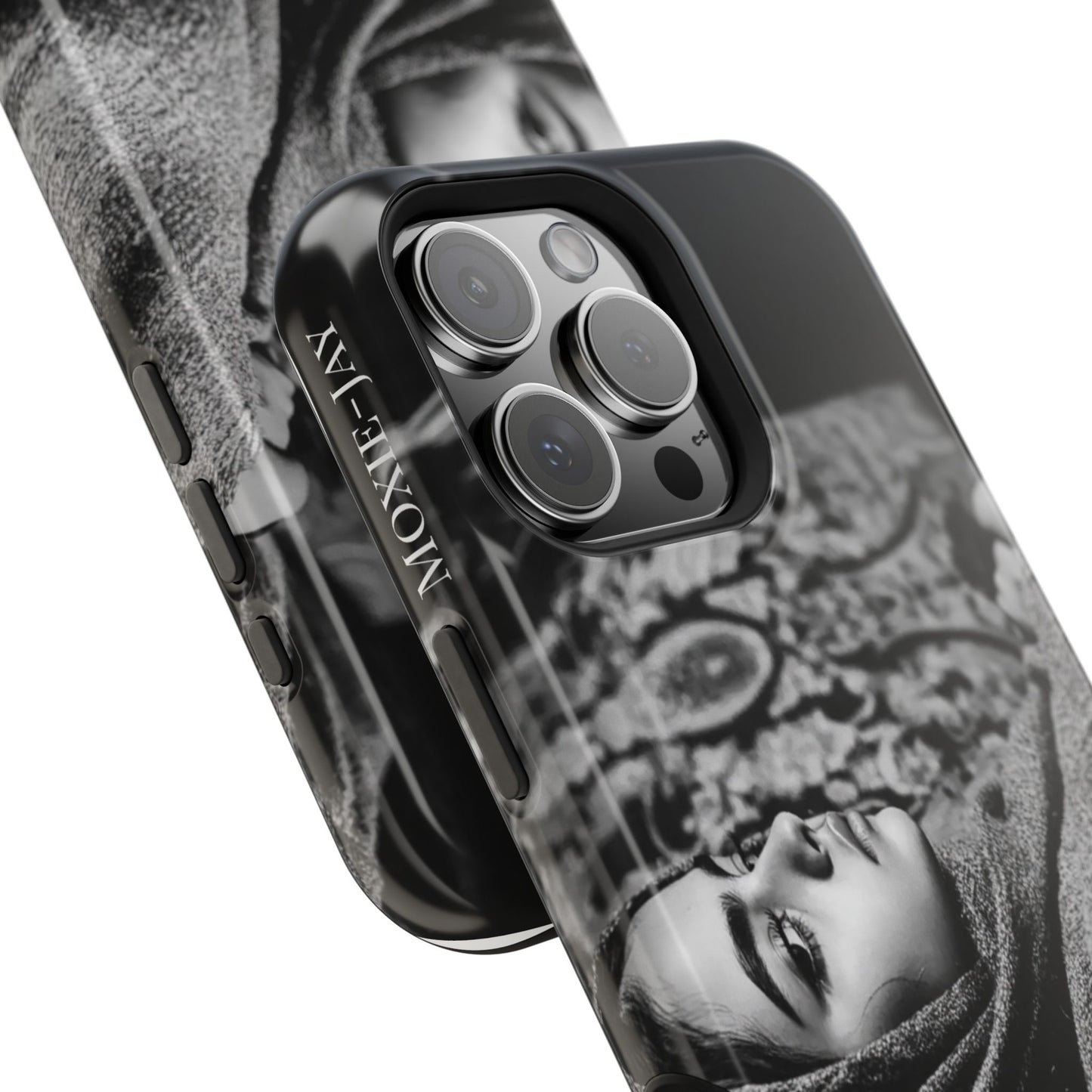 Artistic Magnetic Tough Case - Elegant Black & White Design