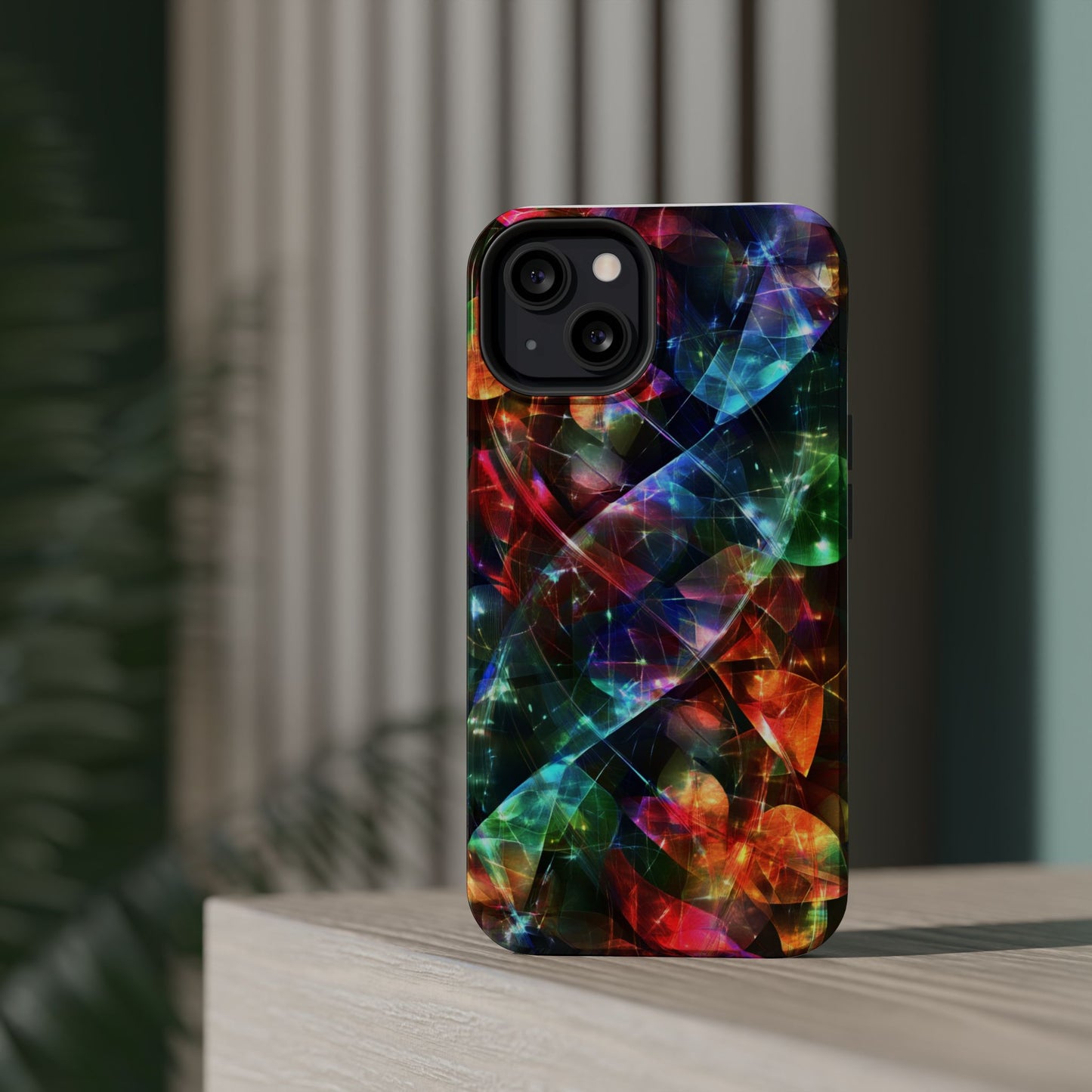 iPhone Case with Neon Colors Art by Moxie-Jay