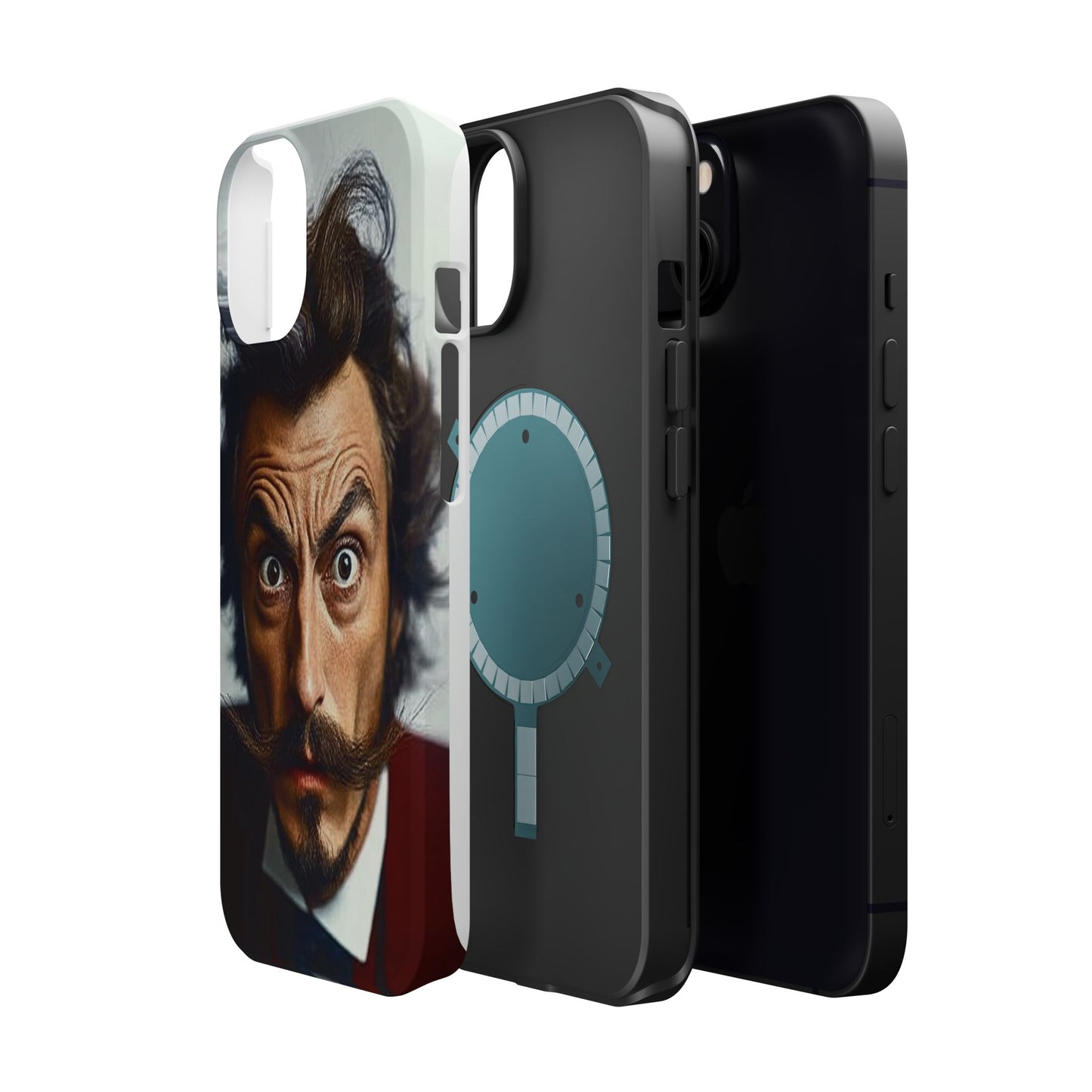 Luxurious Magnetic Wireless Charging Tough iPhone Case - “Close-Up Salvador Dali” by Moxie-Jay