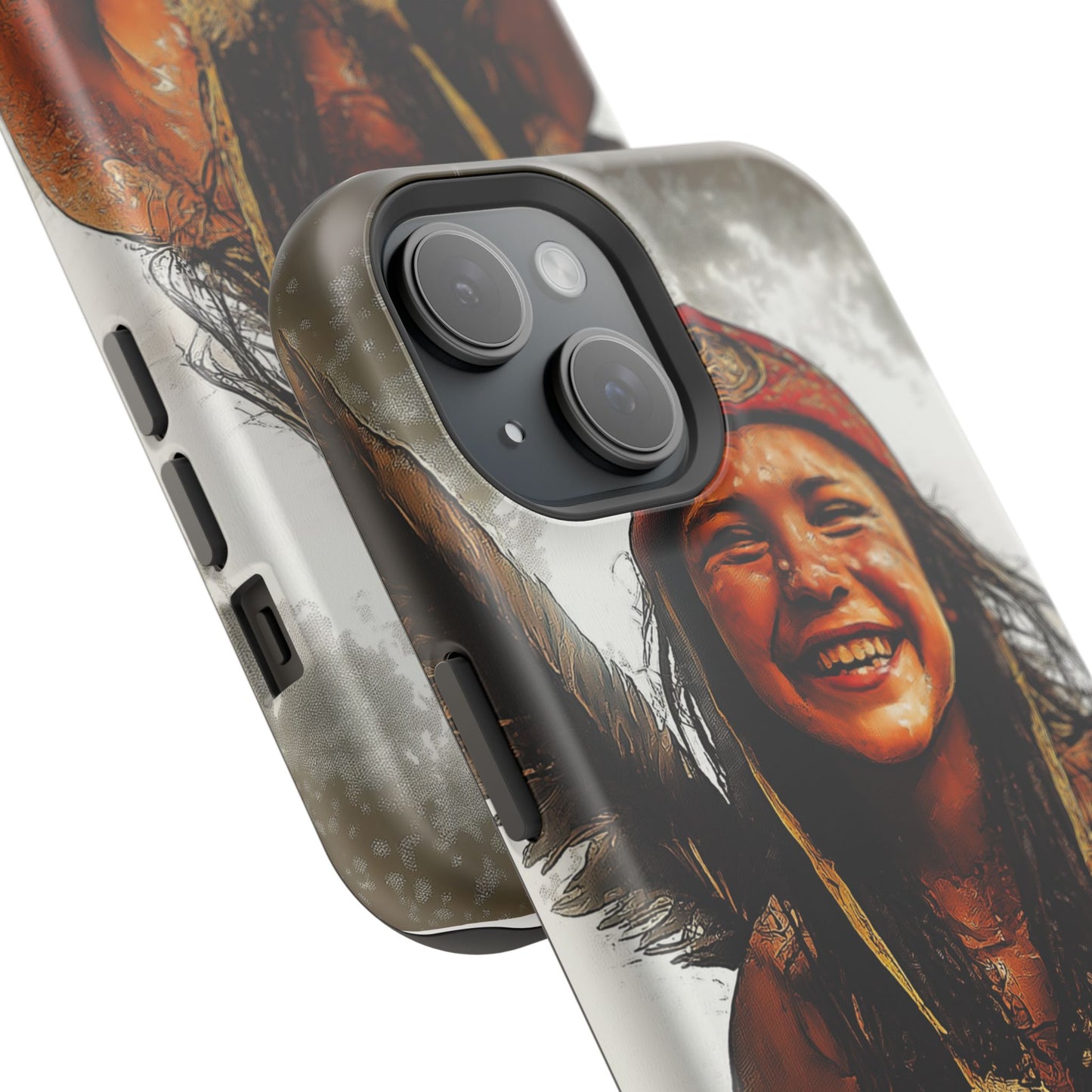 Luxurious Magnetic Wireless Charging Tough iPhone Case - Native Heritage Art by Moxie-Jay