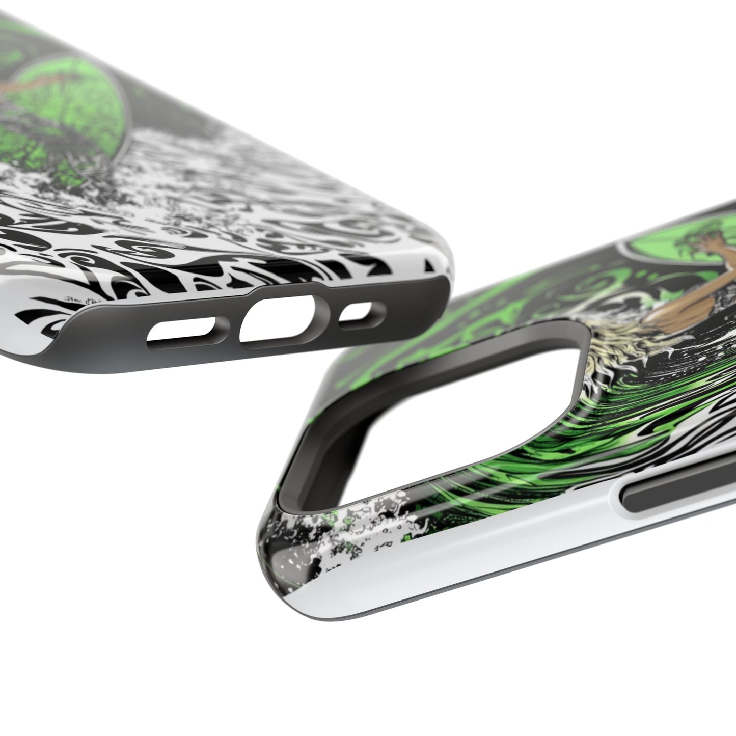Luxurious Magnetic Wireless Charging Tough iPhone Case - "Surf's Up" by Moxie-Jay