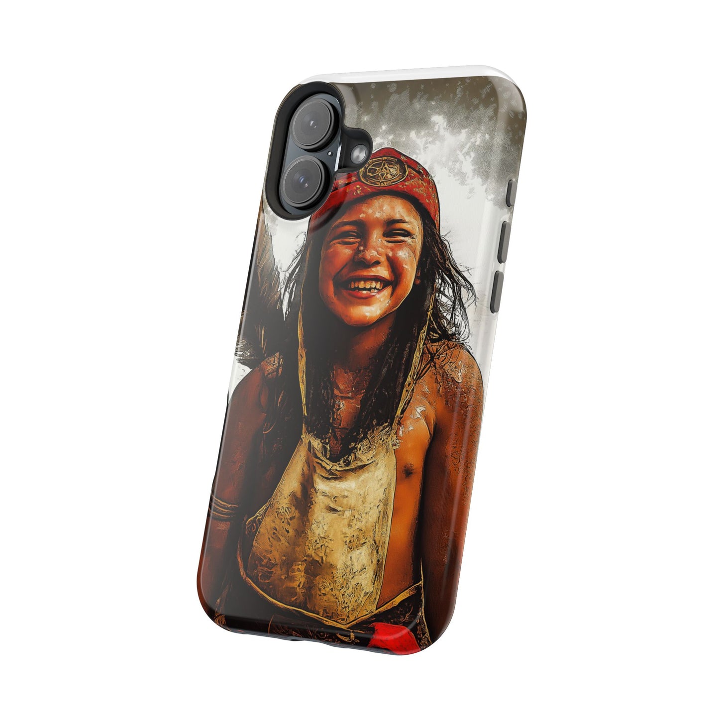Luxurious Magnetic Wireless Charging Tough iPhone Case - Native Heritage Art by Moxie-Jay