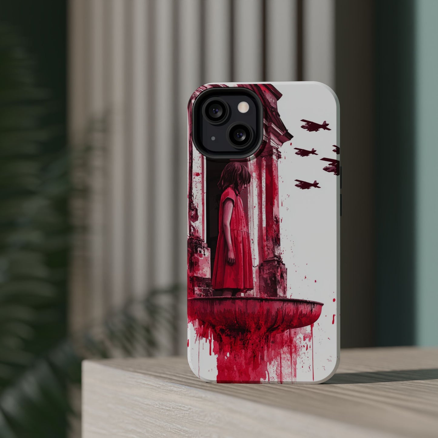 Luxurious MagSafe® Compatible iPhone Case - "Resilience in Ruins" by Moxie-Jay