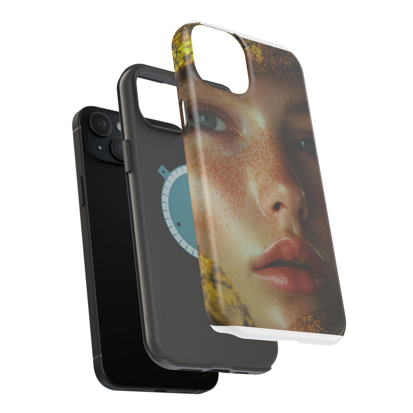 Phone Case - Close Up Girl with Freckles Photography Magnetic Tough Cases