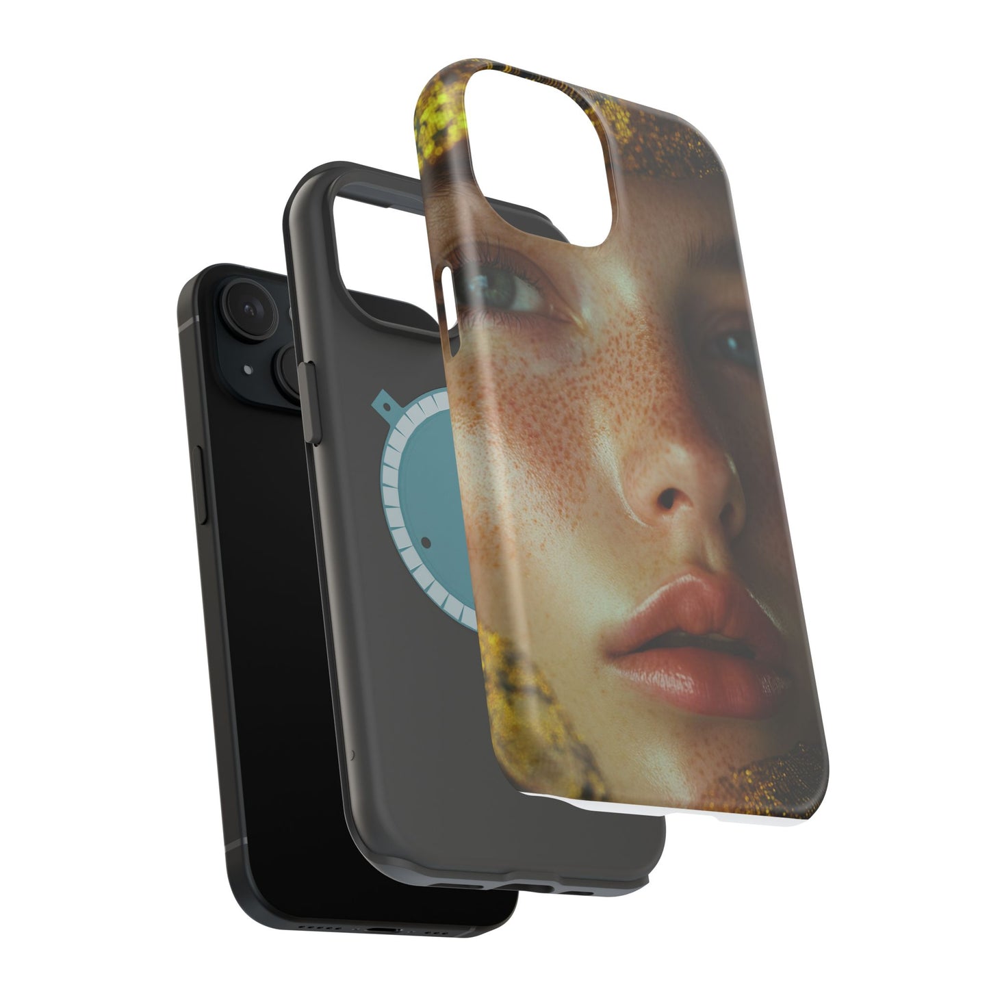 Phone Case - Close Up Girl with Freckles Photography Magnetic Tough Cases