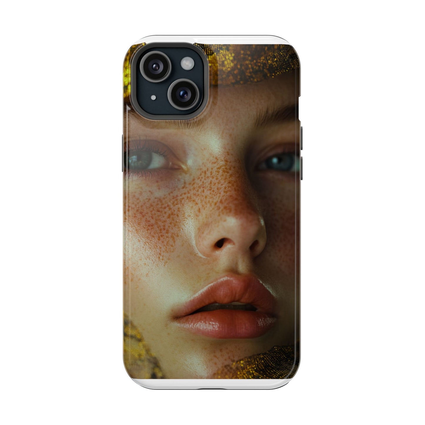 Phone Case - Close Up Girl with Freckles Photography Magnetic Tough Cases