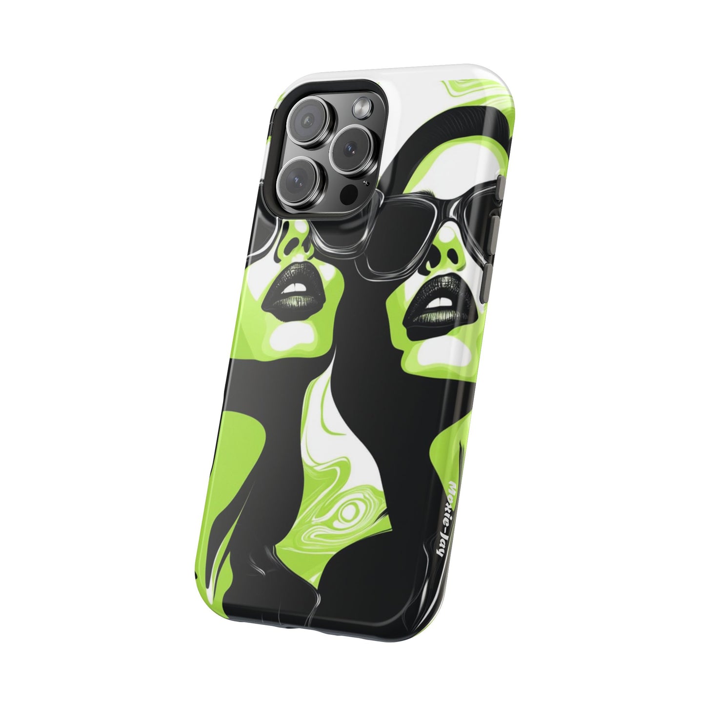 iPhone Case Wireless Charging Sunglasses Women Faces Art