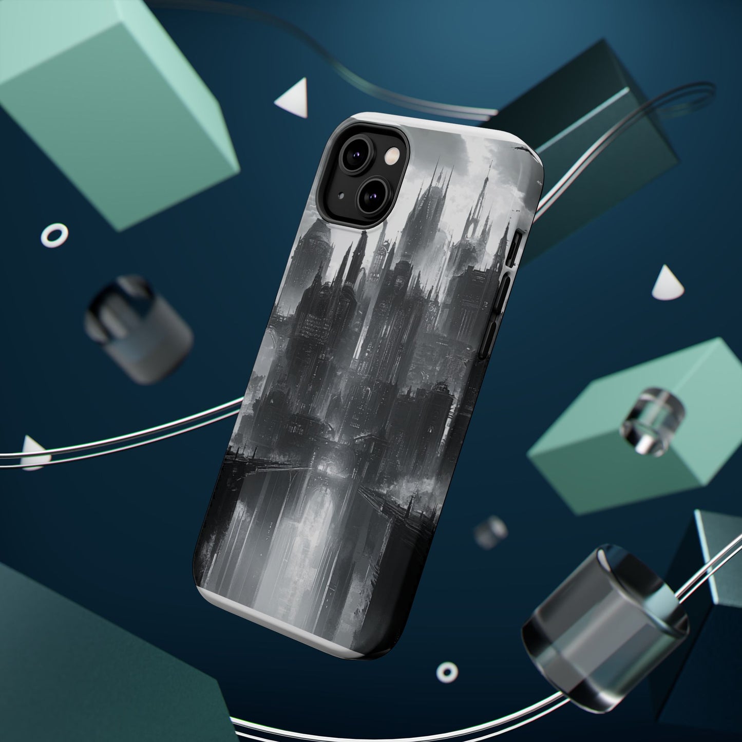 iPhone Magnetic Tough Case - Futuristic Gotham Design by Moxie Jay