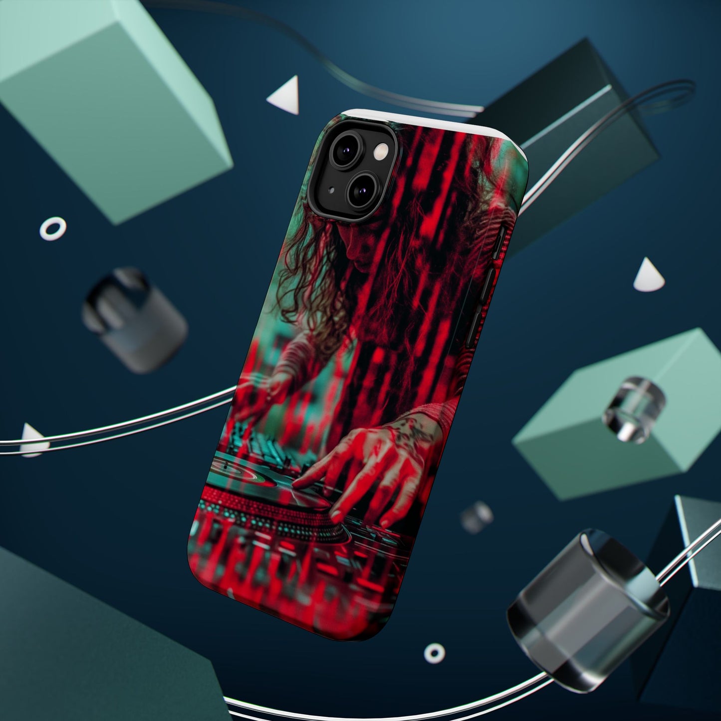 "Vinyl Virtuoso" Luxury Magnetic Wireless Charging iPhone Case by Moxie Jay