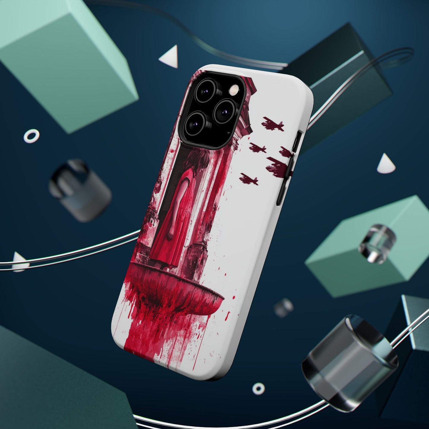 Luxurious MagSafe® Compatible iPhone Case - "Resilience in Ruins" by Moxie-Jay