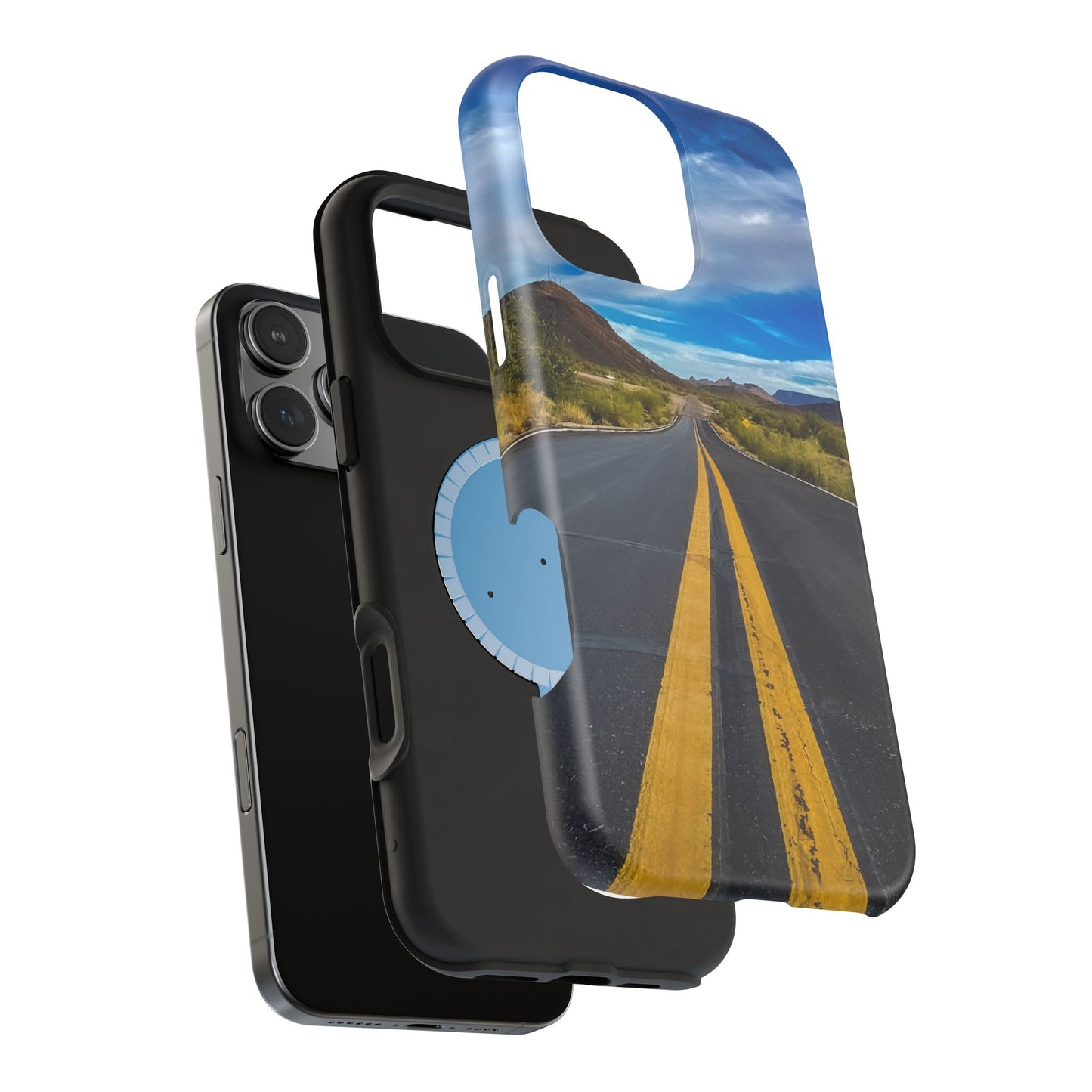 Wireless iPhone Charger with Sedona Road Photo - Magnetic Tough Case