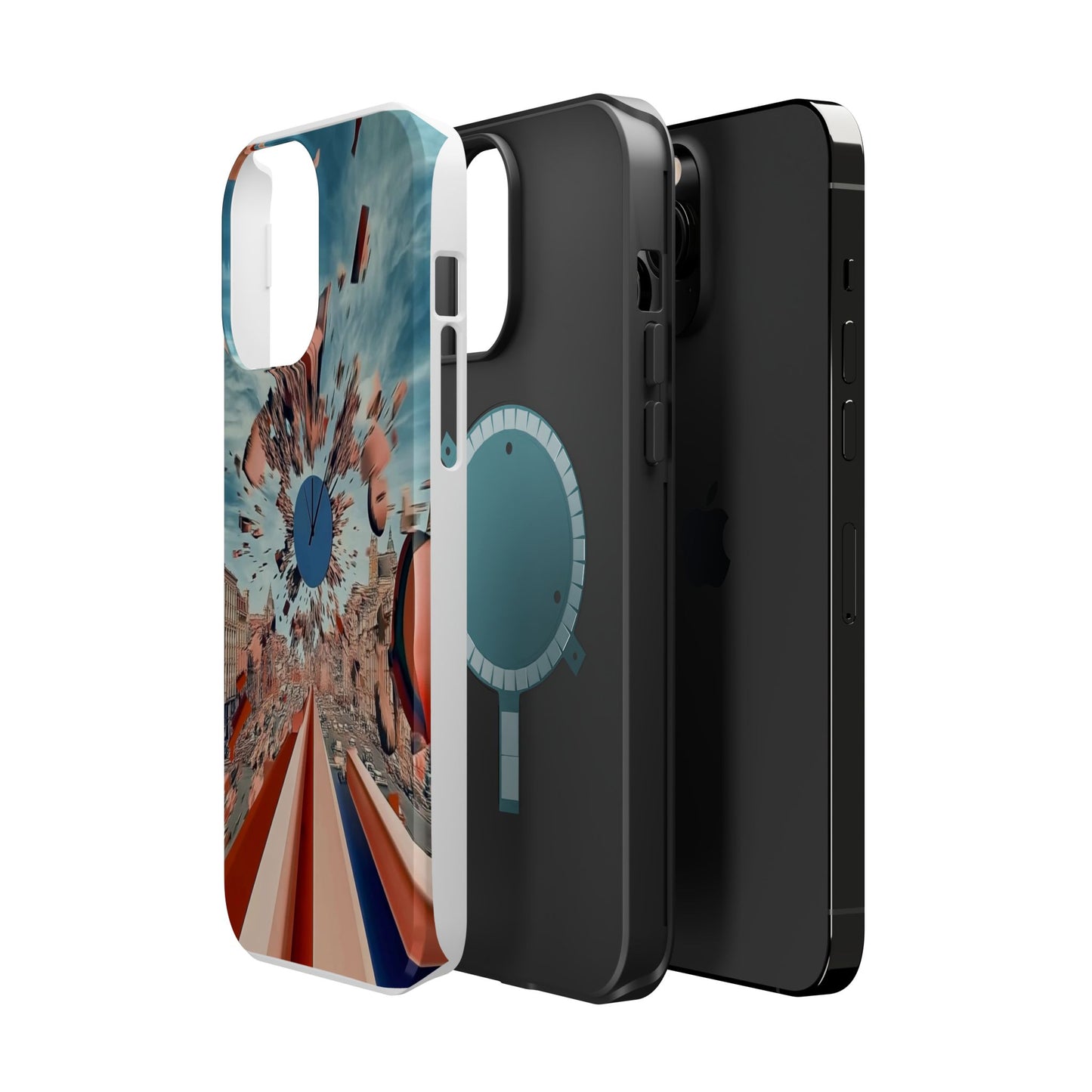 Phone Case with 'World at 10000 MPH' Art by Moxie Jay