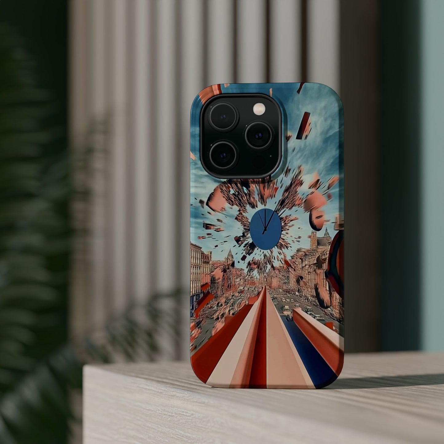 Phone Case with 'World at 10000 MPH' Art by Moxie Jay