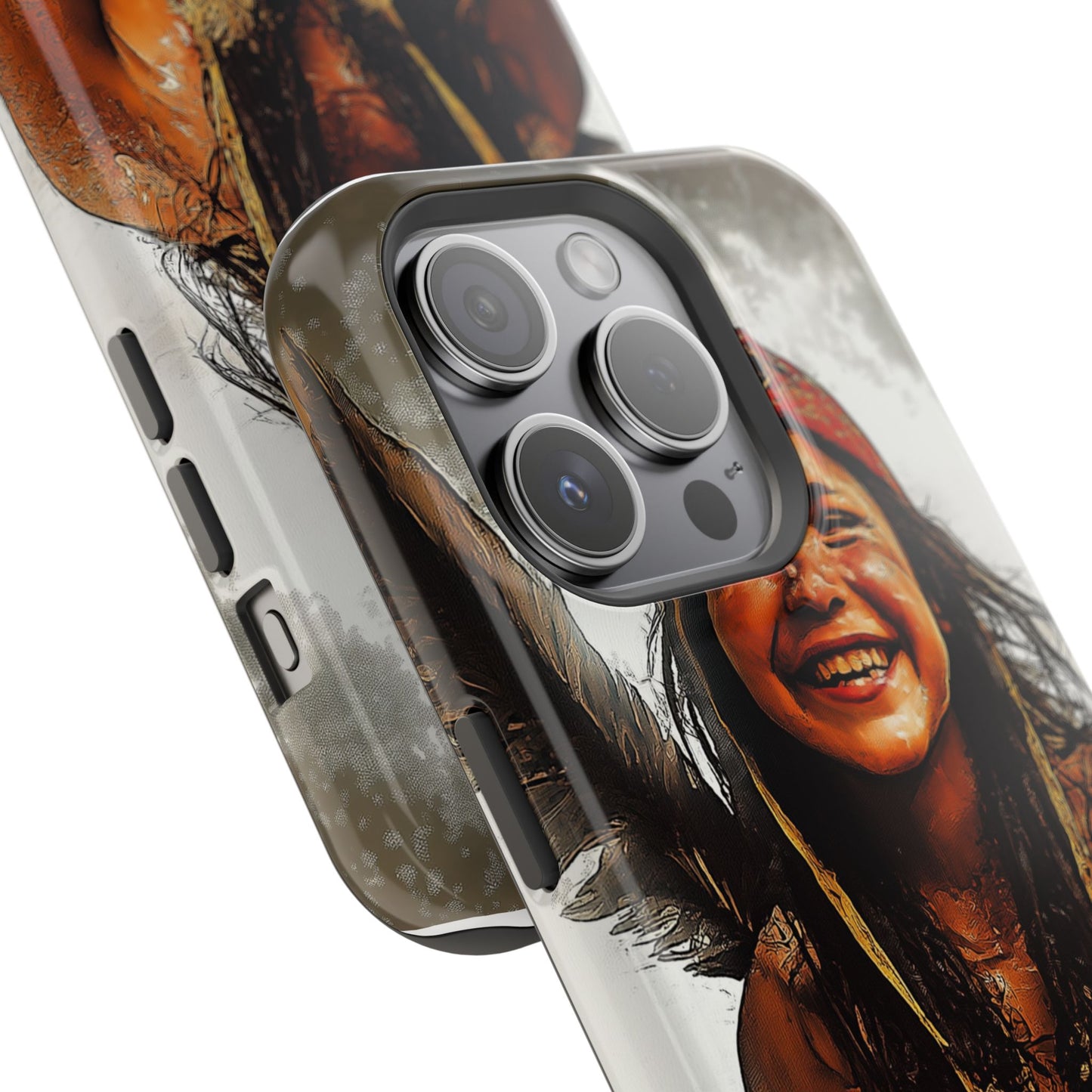 Luxurious Magnetic Wireless Charging Tough iPhone Case - Native Heritage Art by Moxie-Jay