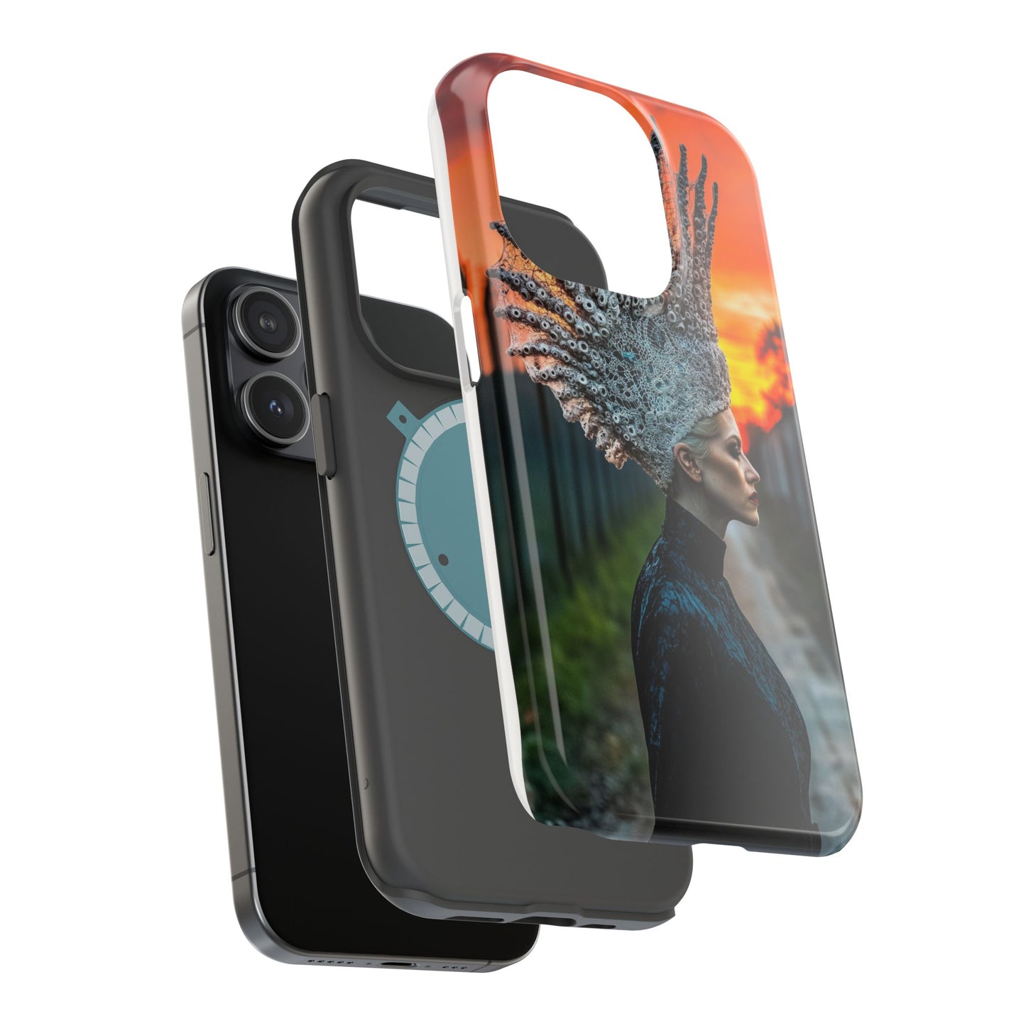 Sunset Goddess" Magnetic Wireless Charging iPhone Case by Moxie Jay