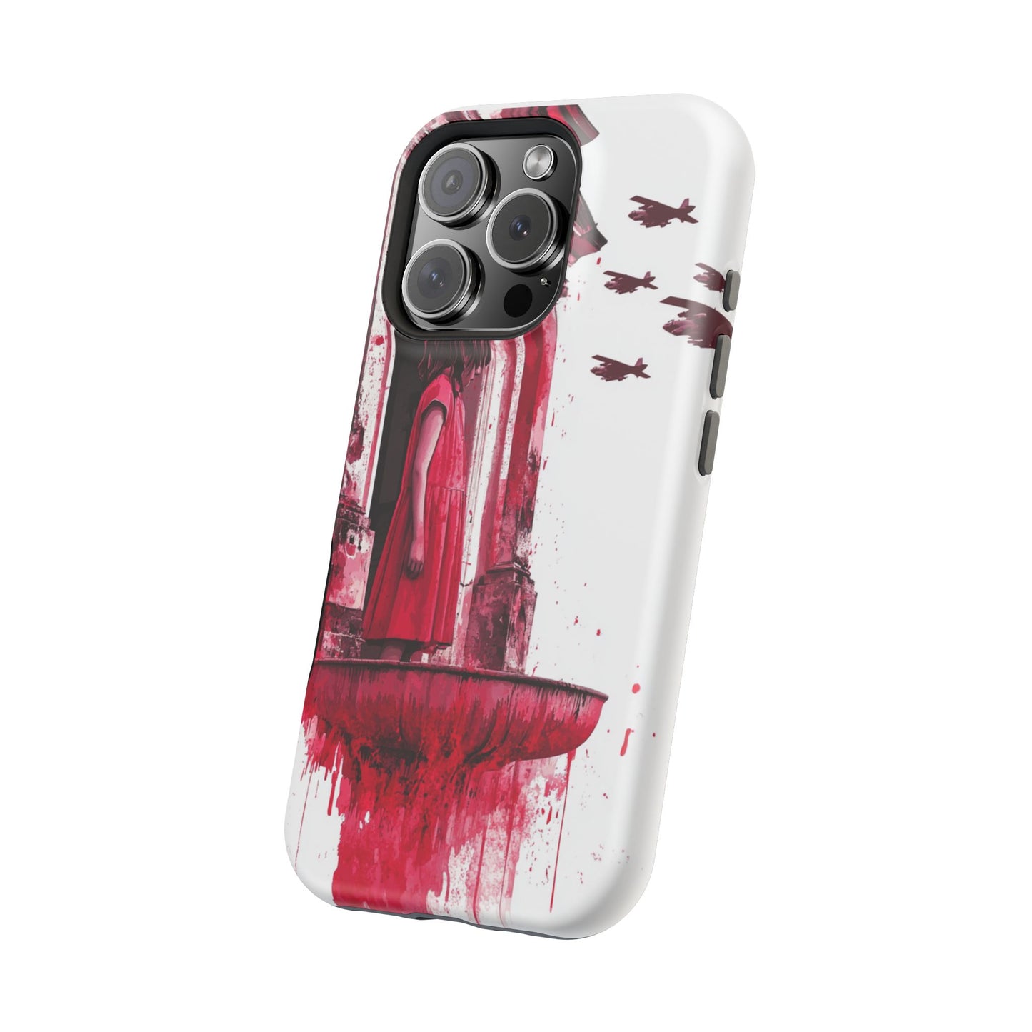 Luxurious MagSafe® Compatible iPhone Case - "Resilience in Ruins" by Moxie-Jay