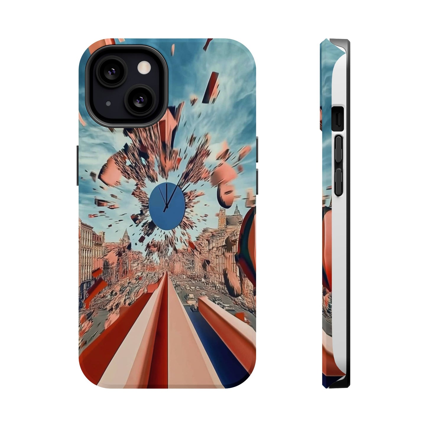 Phone Case with 'World at 10000 MPH' Art by Moxie Jay