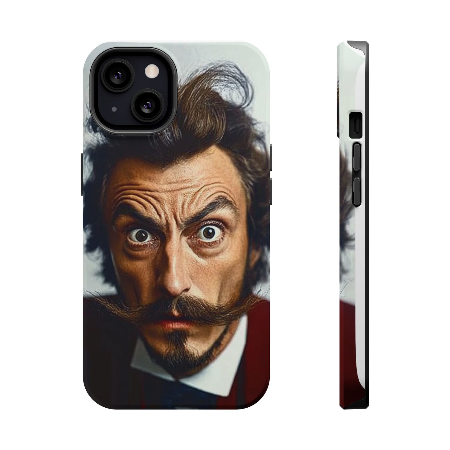 Luxurious Magnetic Wireless Charging Tough iPhone Case - “Close-Up Salvador Dali” by Moxie-Jay