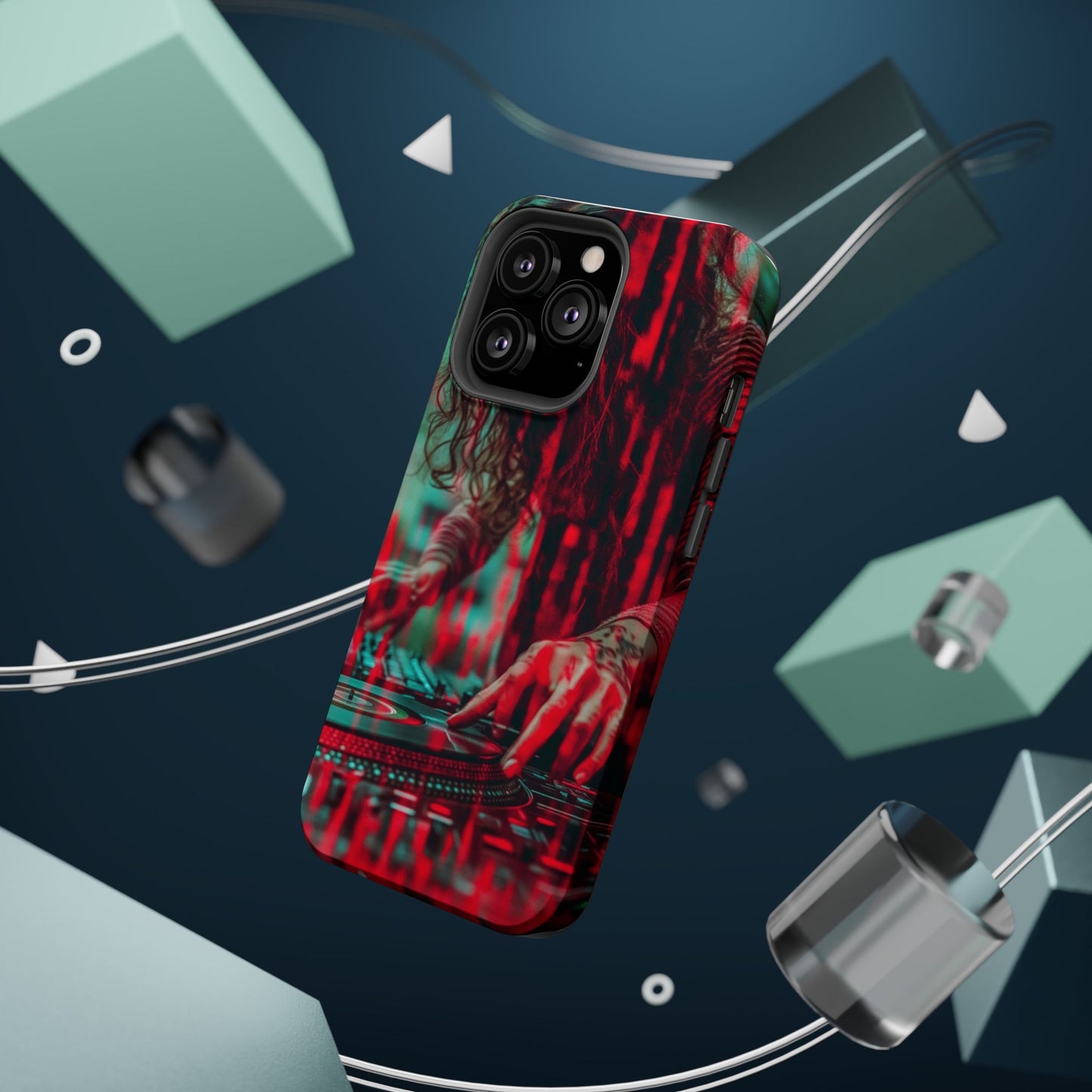 "Vinyl Virtuoso" Luxury Magnetic Wireless Charging iPhone Case by Moxie Jay