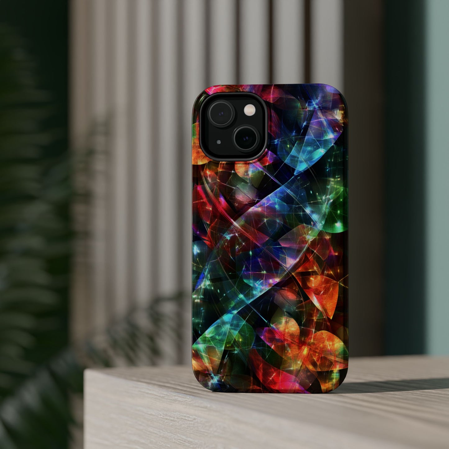 iPhone Case with Neon Colors Art by Moxie-Jay