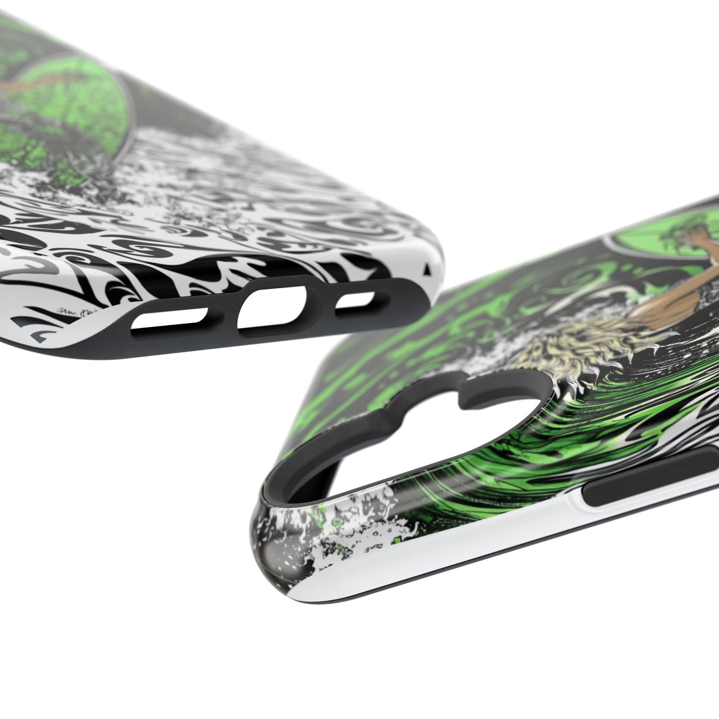 Luxurious Magnetic Wireless Charging Tough iPhone Case - "Surf's Up" by Moxie-Jay