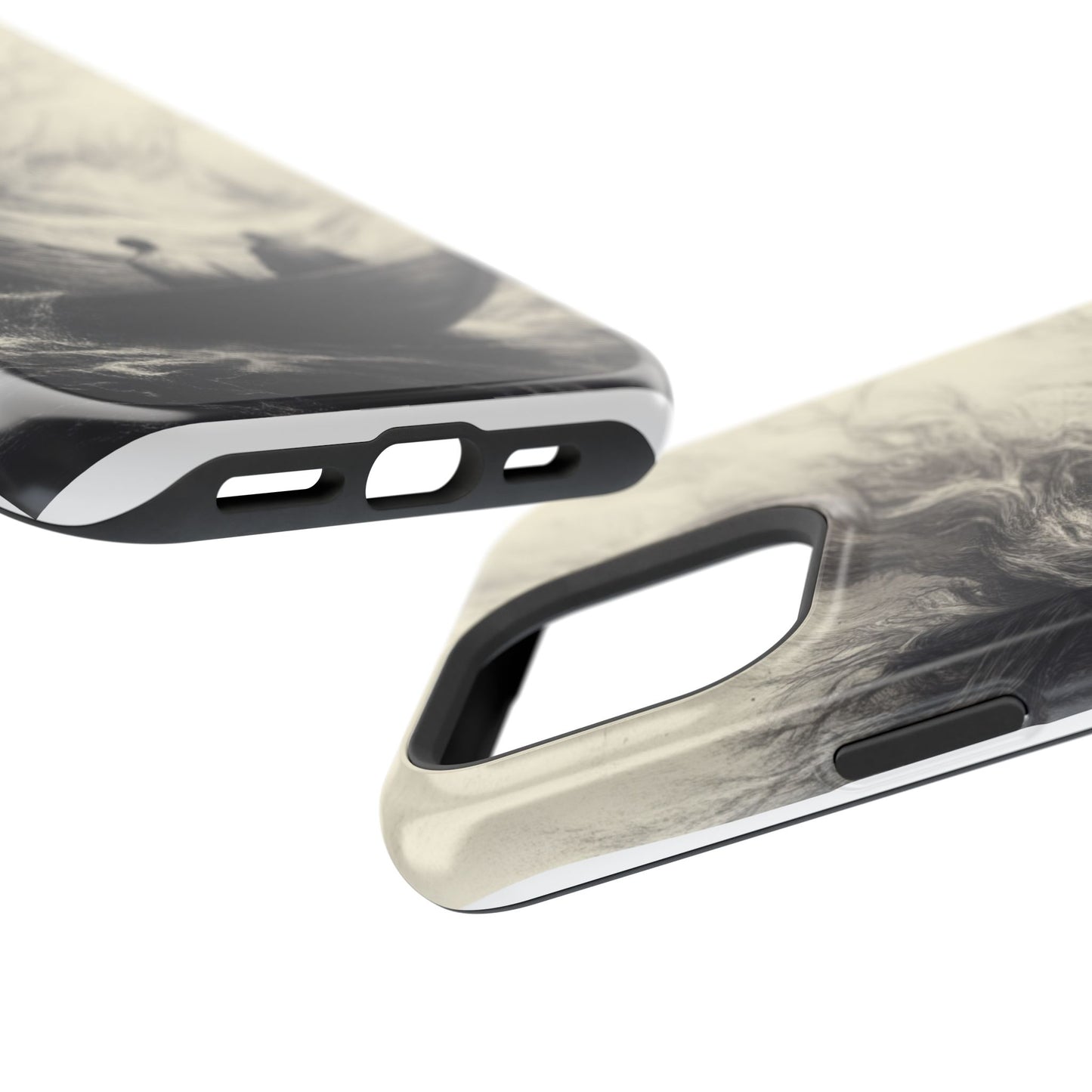 Magnetic Phone Case - Men in Boat Drawing by Moxie-Jay