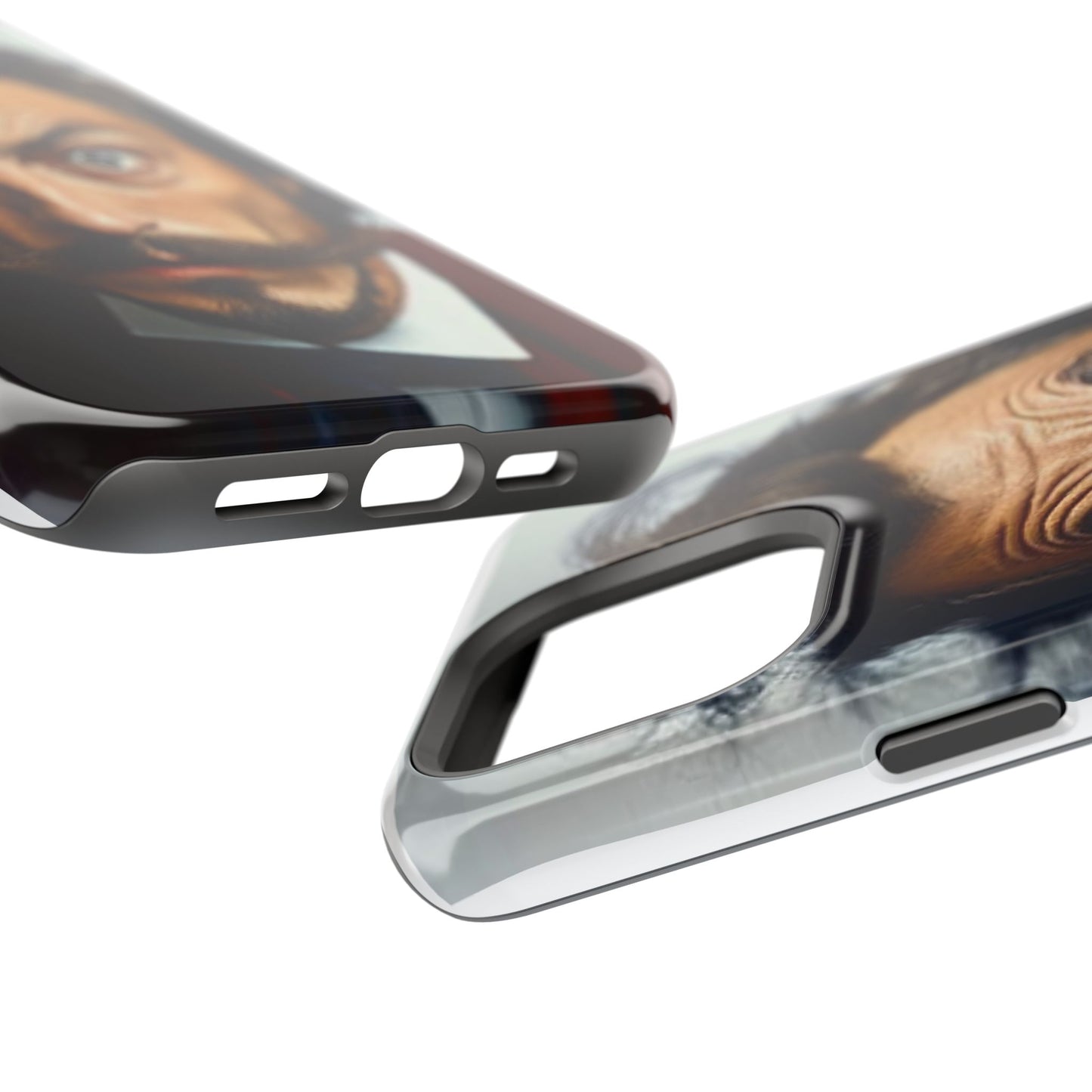 Luxurious Magnetic Wireless Charging Tough iPhone Case - “Close-Up Salvador Dali” by Moxie-Jay