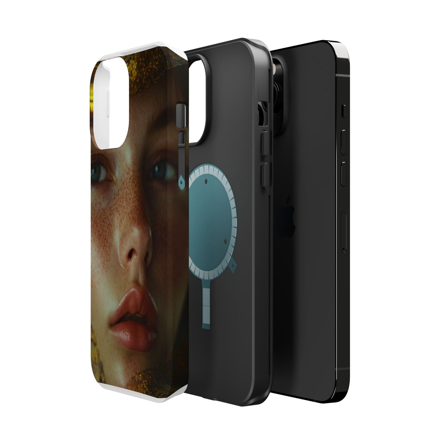 Phone Case - Close Up Girl with Freckles Photography Magnetic Tough Cases