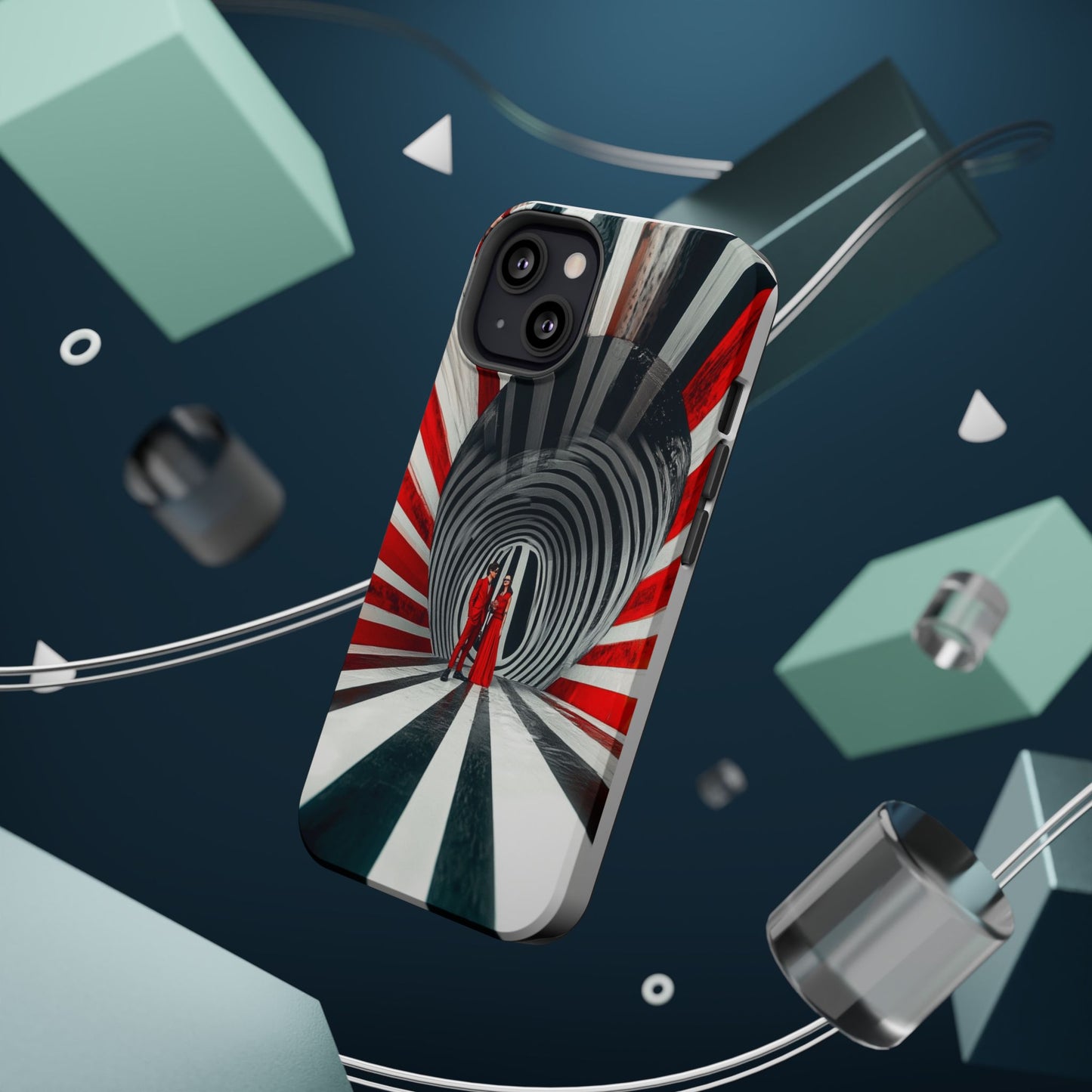 Cosmic Vortex" Luxury Magnetic Wireless Charging iPhone Case by Moxie Jay
