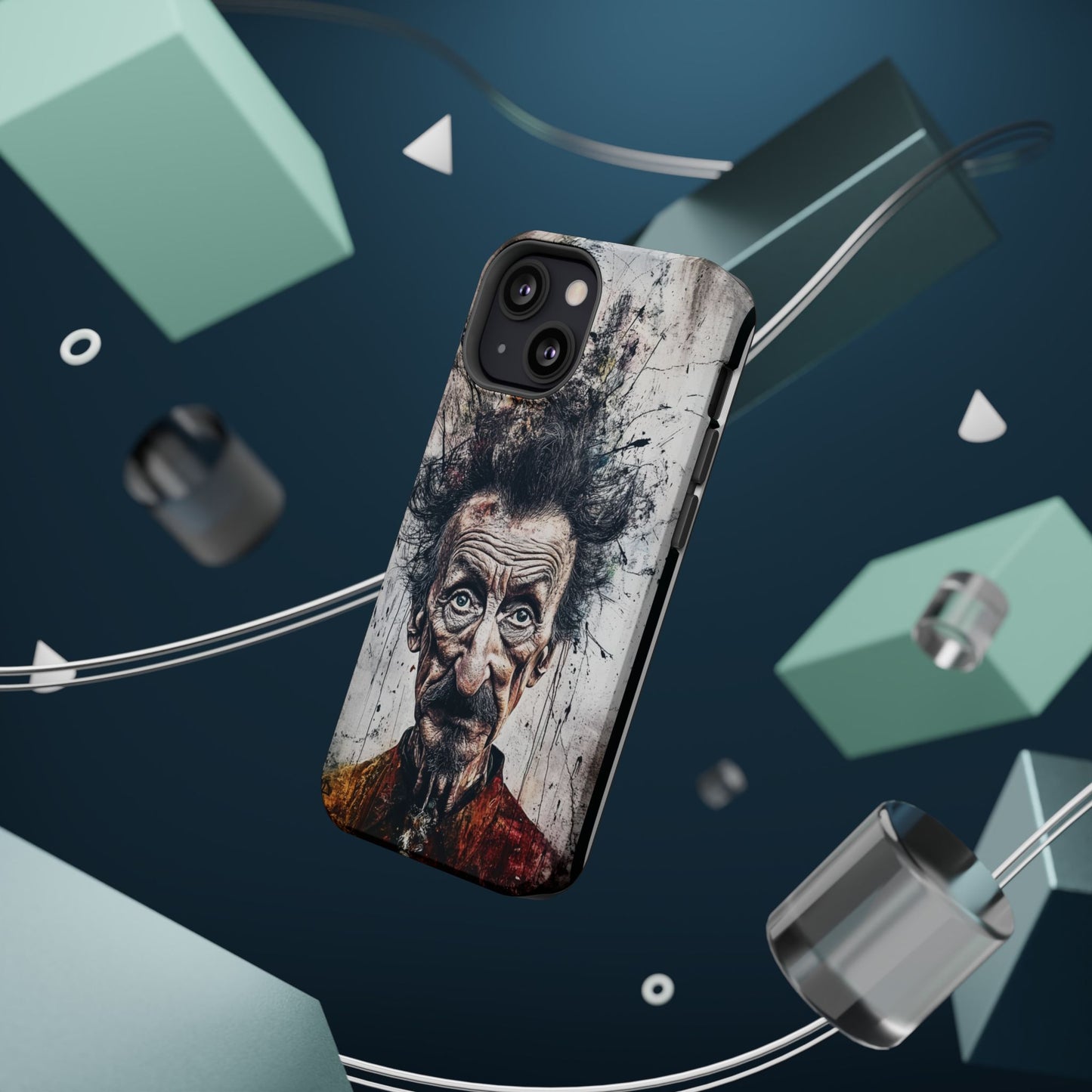 Luxurious Magnetic Wireless Charging Tough iPhone Case - "Demonic Dali" by Moxie-Jay