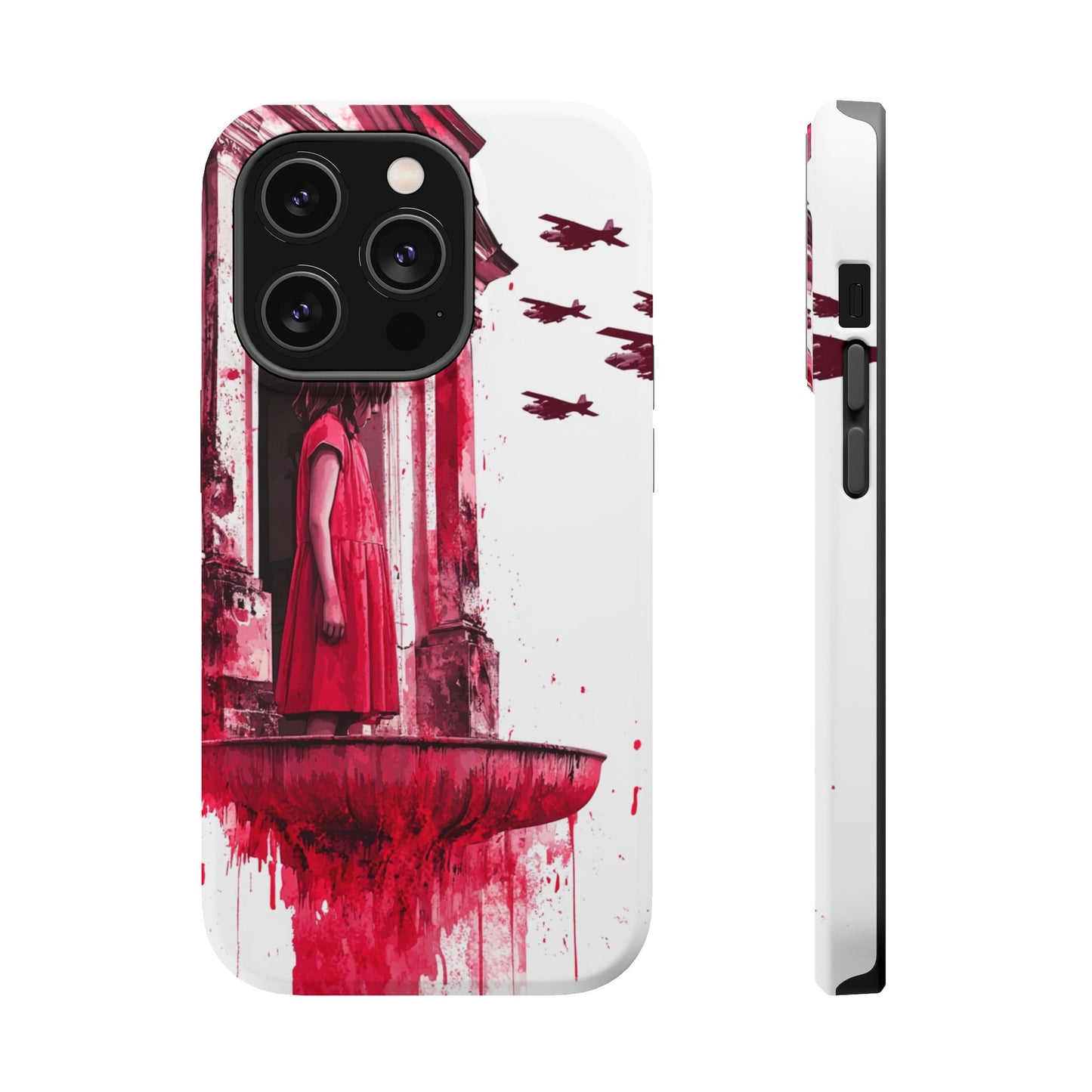 Luxurious MagSafe® Compatible iPhone Case - "Resilience in Ruins" by Moxie-Jay