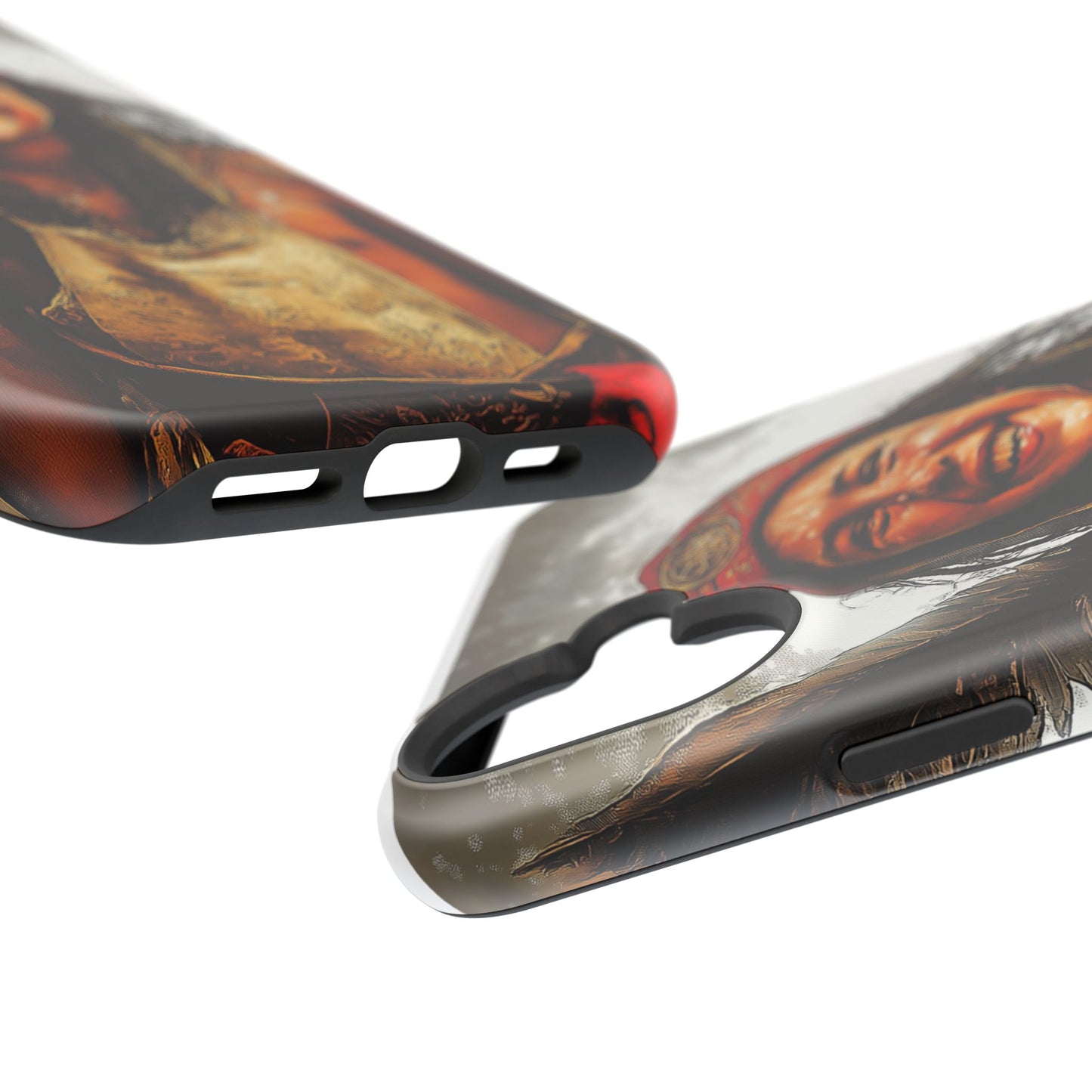 Luxurious Magnetic Wireless Charging Tough iPhone Case - Native Heritage Art by Moxie-Jay