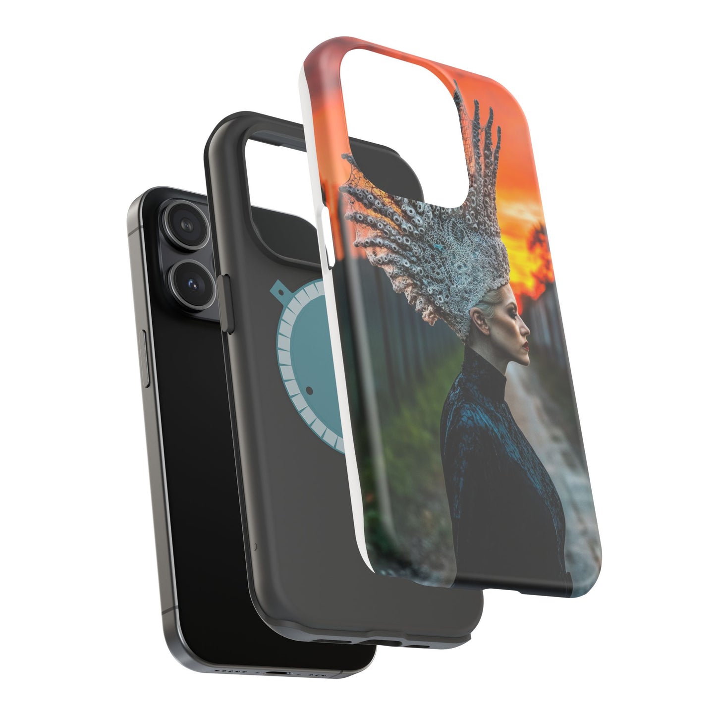Sunset Goddess" Magnetic Wireless Charging iPhone Case by Moxie Jay