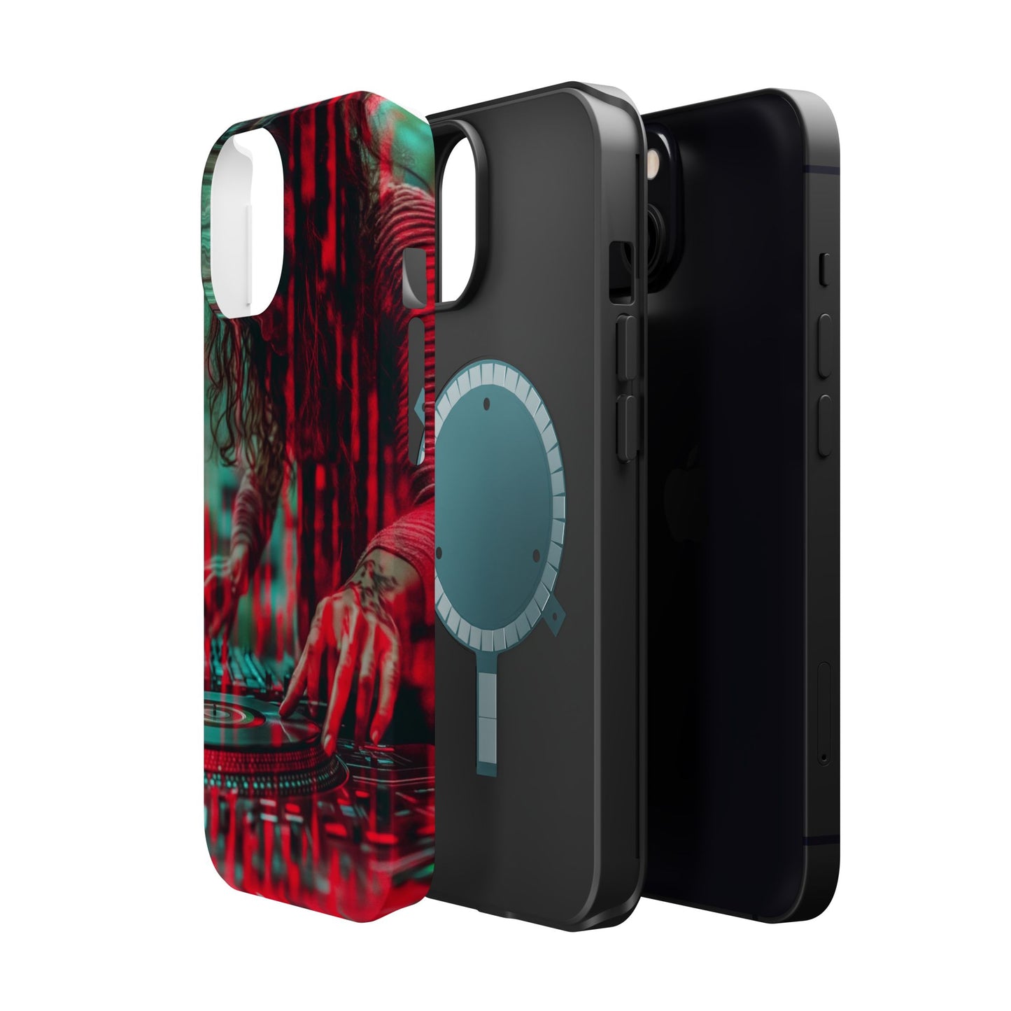 "Vinyl Virtuoso" Luxury Magnetic Wireless Charging iPhone Case by Moxie Jay