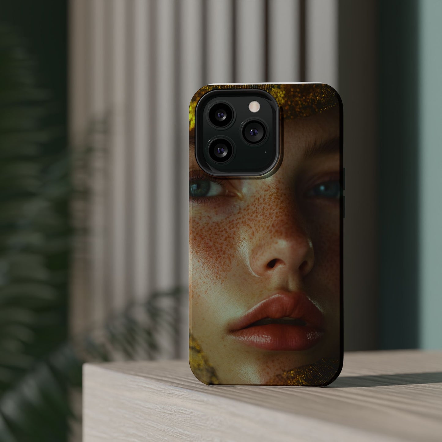 Phone Case - Close Up Girl with Freckles Photography Magnetic Tough Cases