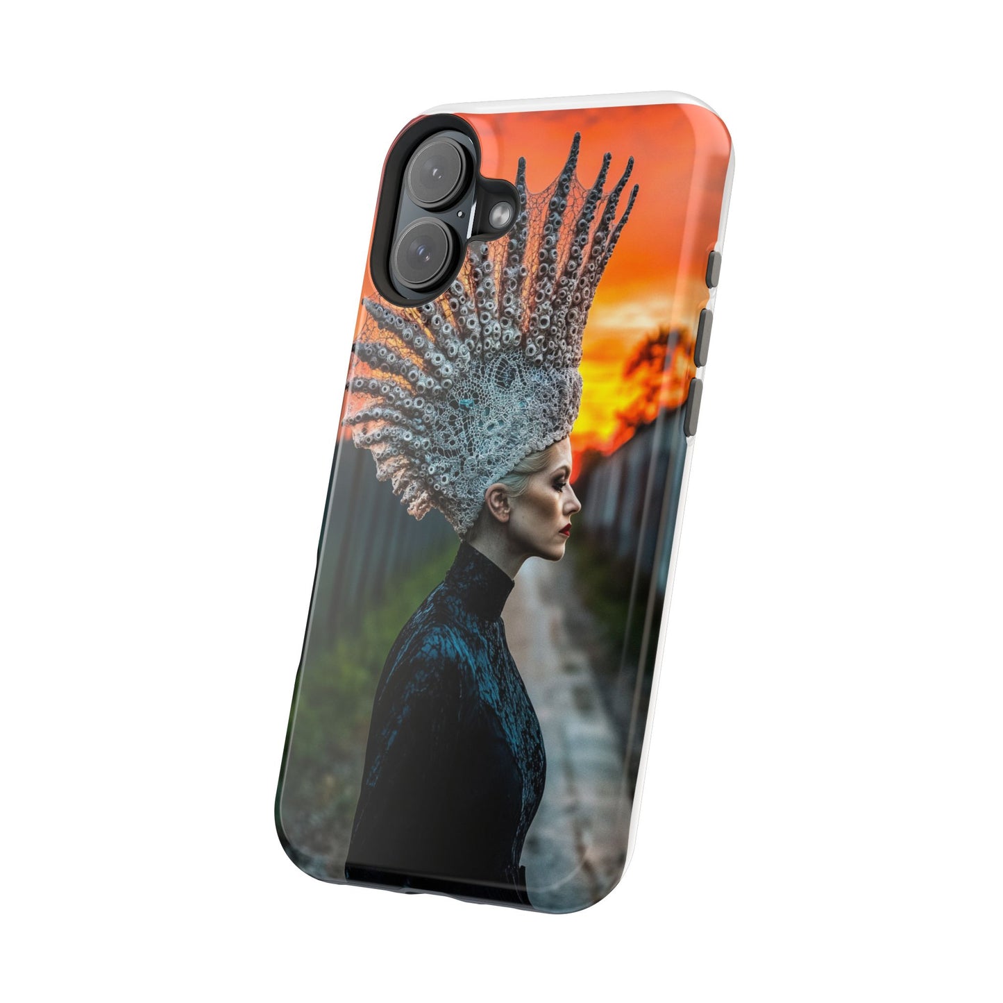 Sunset Goddess" Magnetic Wireless Charging iPhone Case by Moxie Jay