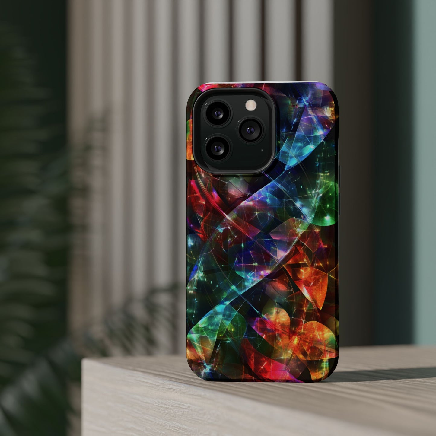 iPhone Case with Neon Colors Art by Moxie-Jay