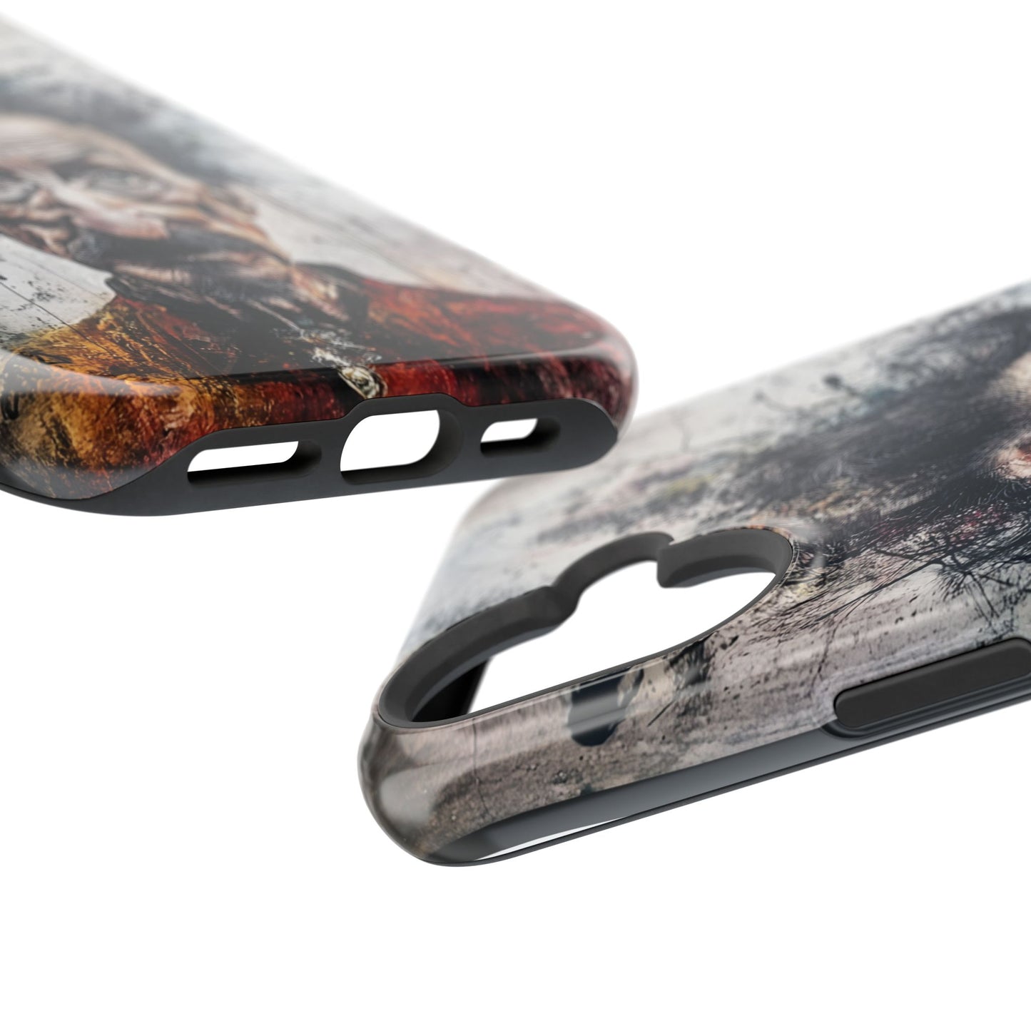 Luxurious Magnetic Wireless Charging Tough iPhone Case - "Demonic Dali" by Moxie-Jay