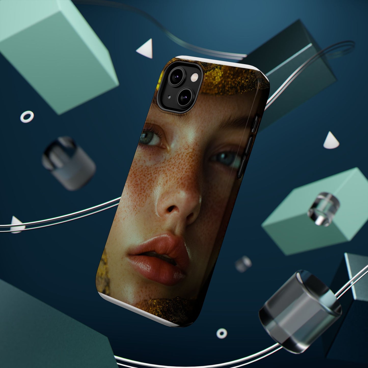 Phone Case - Close Up Girl with Freckles Photography Magnetic Tough Cases