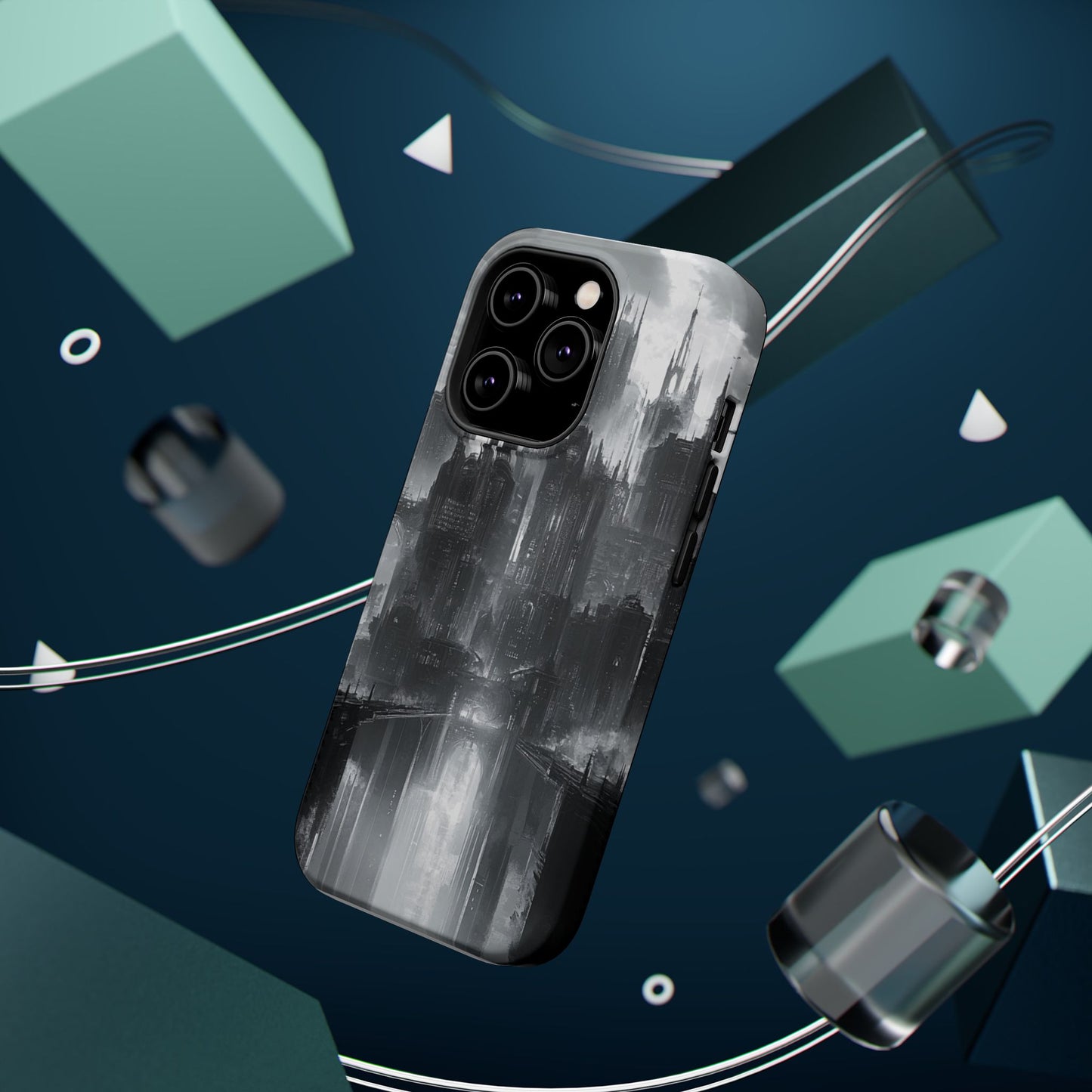 iPhone Magnetic Tough Case - Futuristic Gotham Design by Moxie Jay