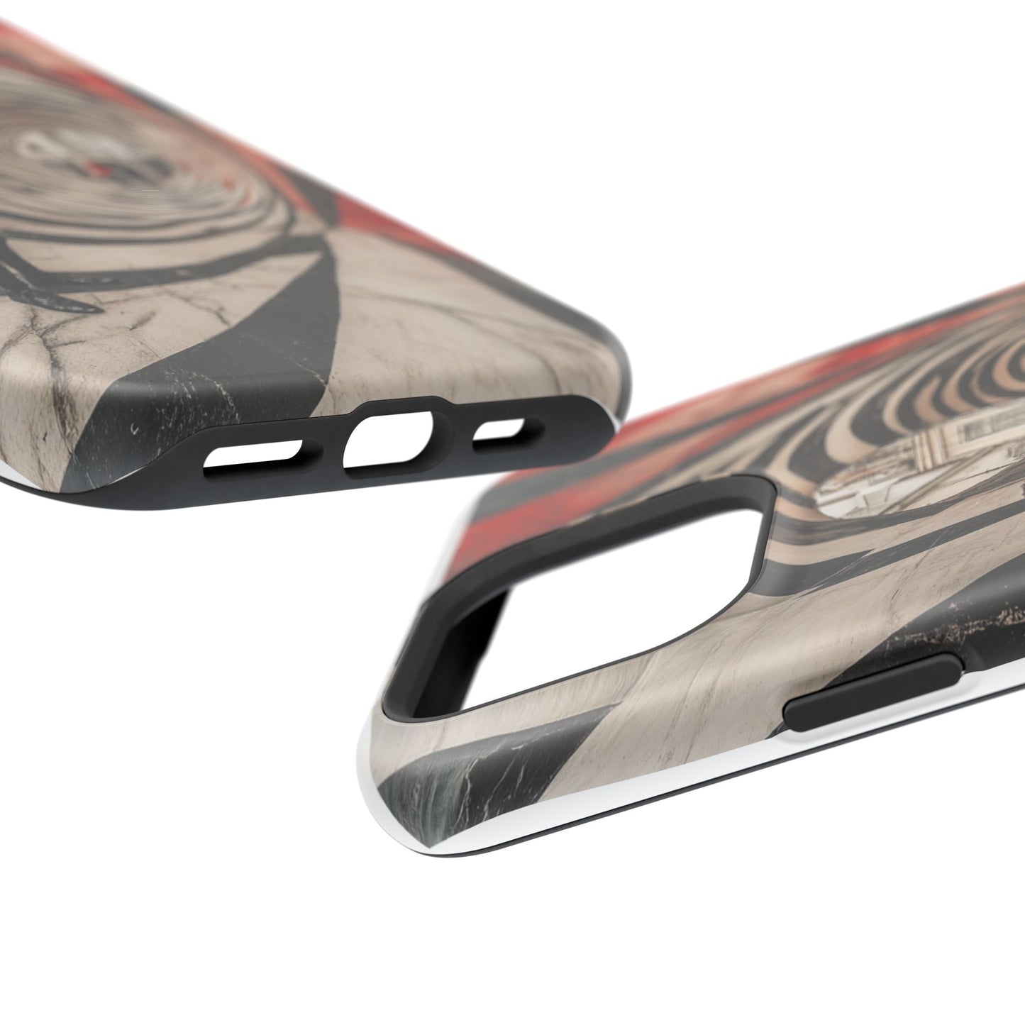 Magnetic Phone Case Abstract Man in Red Suit Jacket Luxury Wireless Charging