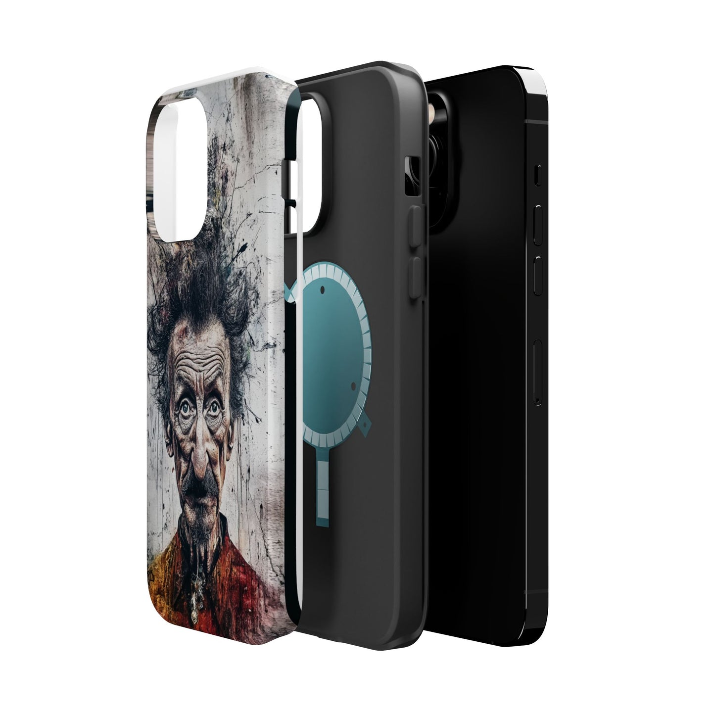 Luxurious Magnetic Wireless Charging Tough iPhone Case - "Demonic Dali" by Moxie-Jay