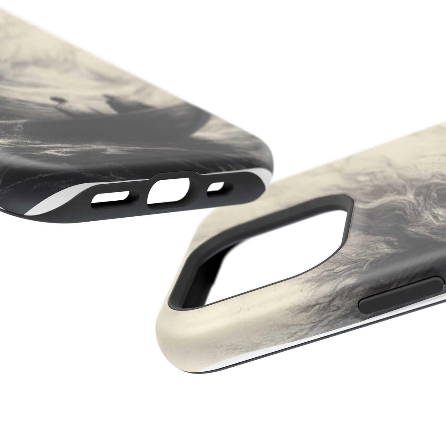Magnetic Phone Case - Men in Boat Drawing by Moxie-Jay