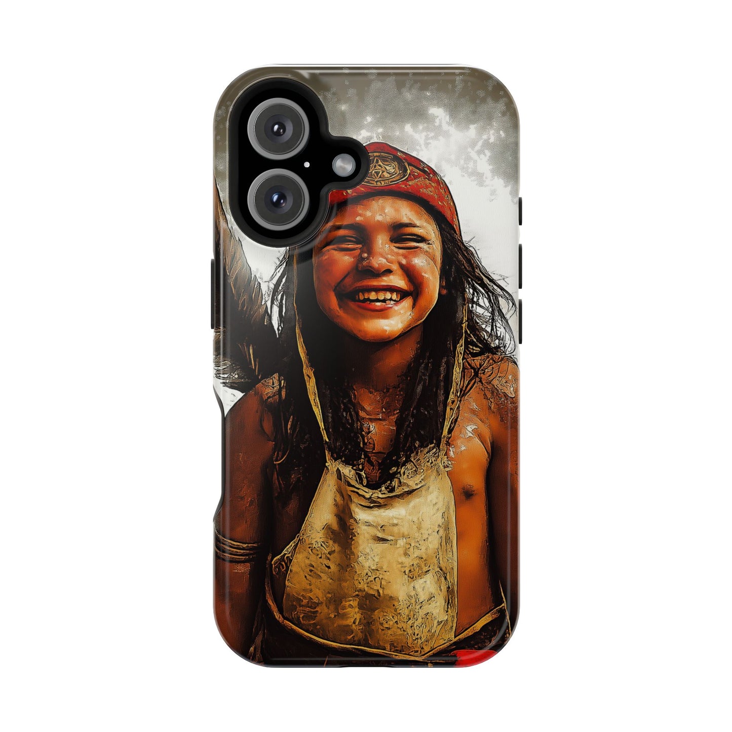 Luxurious Magnetic Wireless Charging Tough iPhone Case - Native Heritage Art by Moxie-Jay