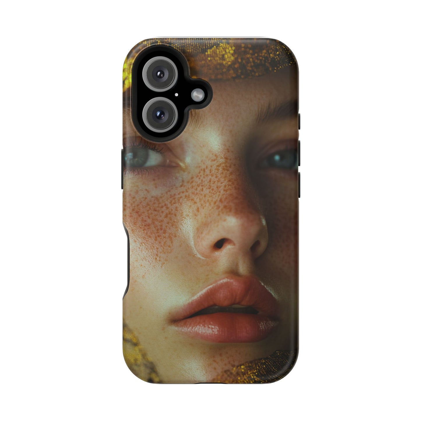 Phone Case - Close Up Girl with Freckles Photography Magnetic Tough Cases