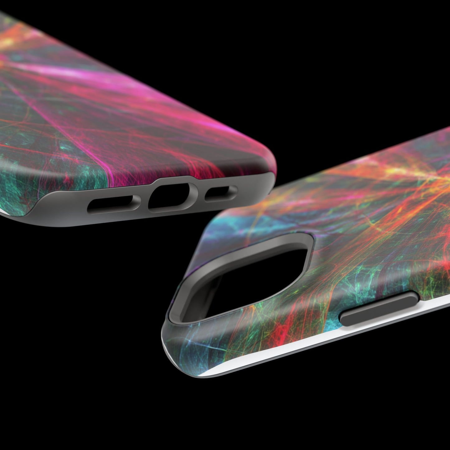 Luxurious Magnetic Wireless Charging Tough iPhone Case - “Trippy Starburst” by Moxie-Jay