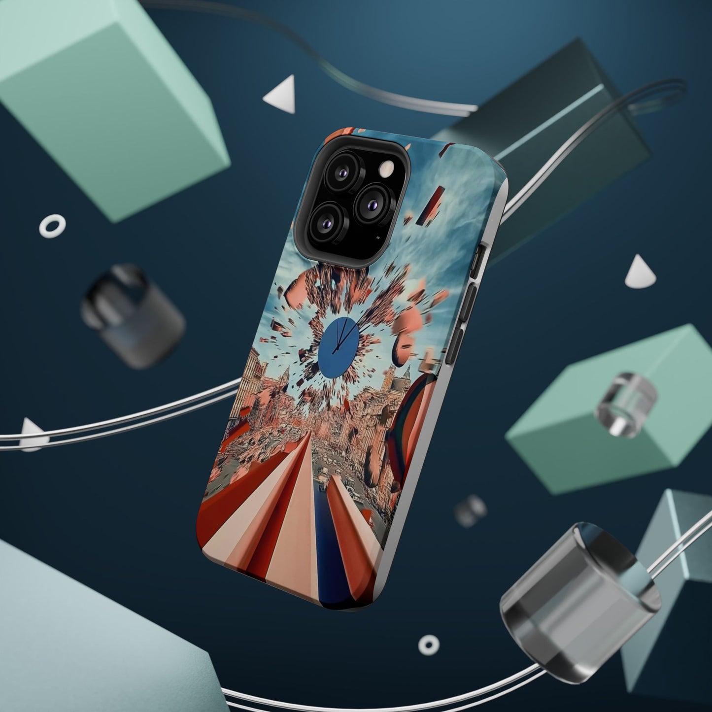 Phone Case with 'World at 10000 MPH' Art by Moxie Jay