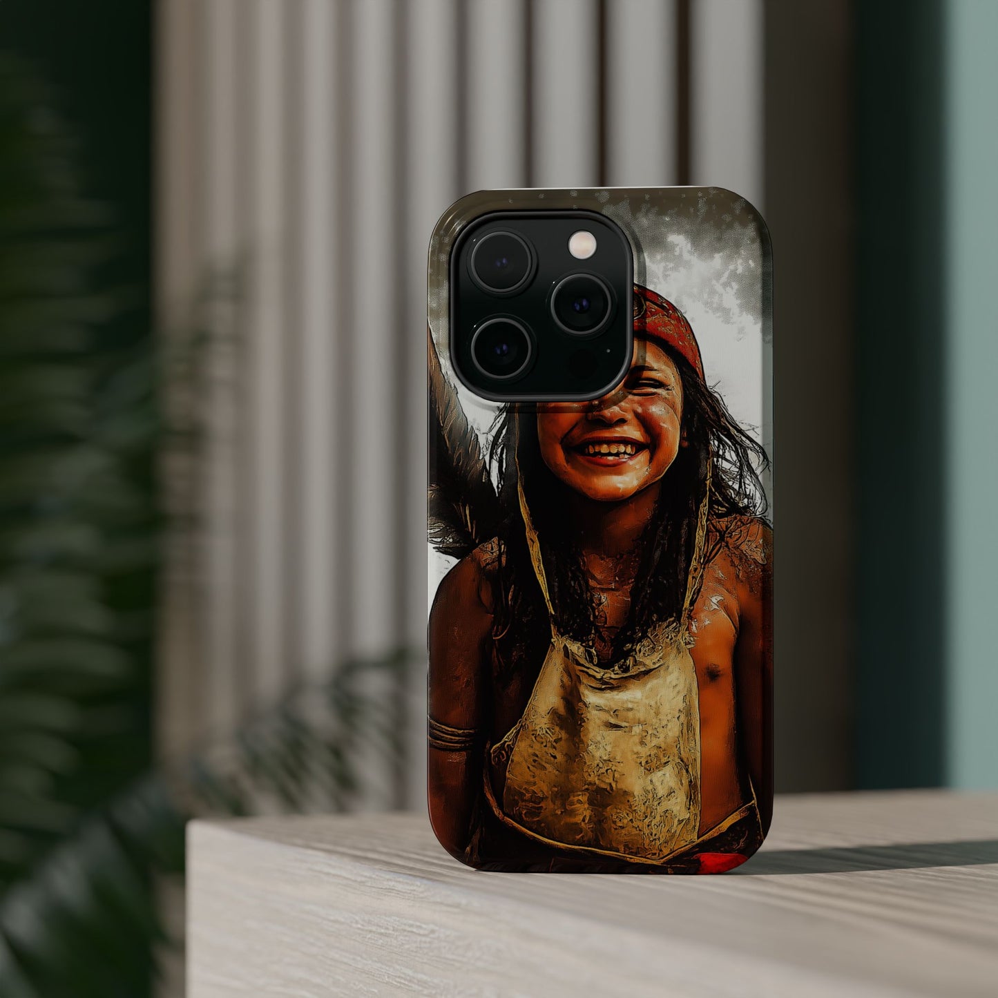 Luxurious Magnetic Wireless Charging Tough iPhone Case - Native Heritage Art by Moxie-Jay